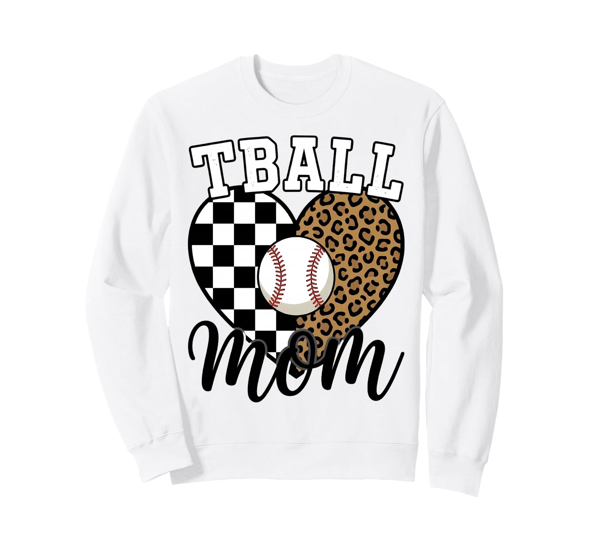 Tball Mom Leopard Cheetah Sweatshirt - Fun Novelty Design Unisex - T-Shirt, Sweatshirt, Hoodie