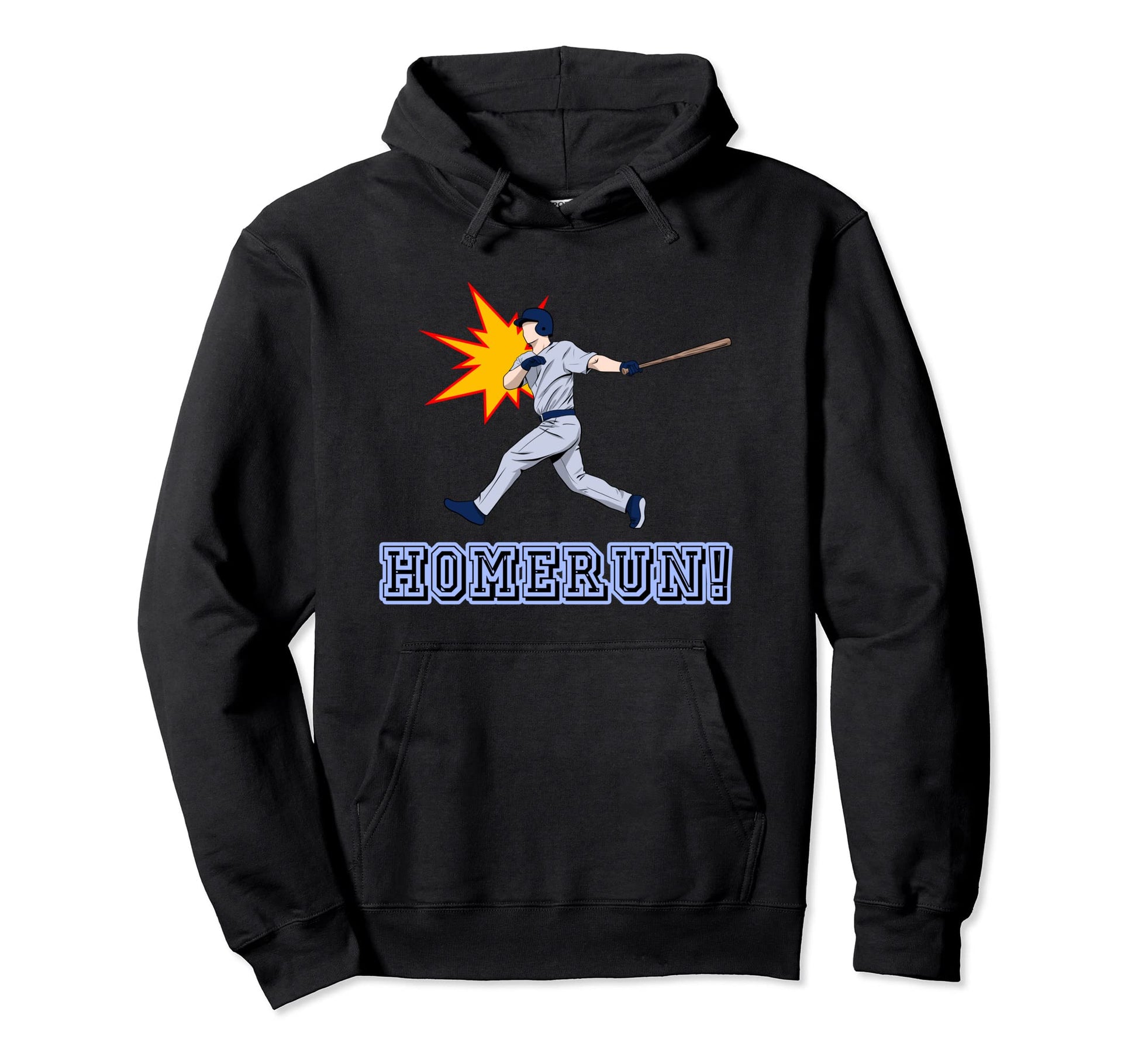 Homerun Baseball Player Hoodie - Minimalist Print for Adults - T-Shirt, Sweatshirt, Hoodie