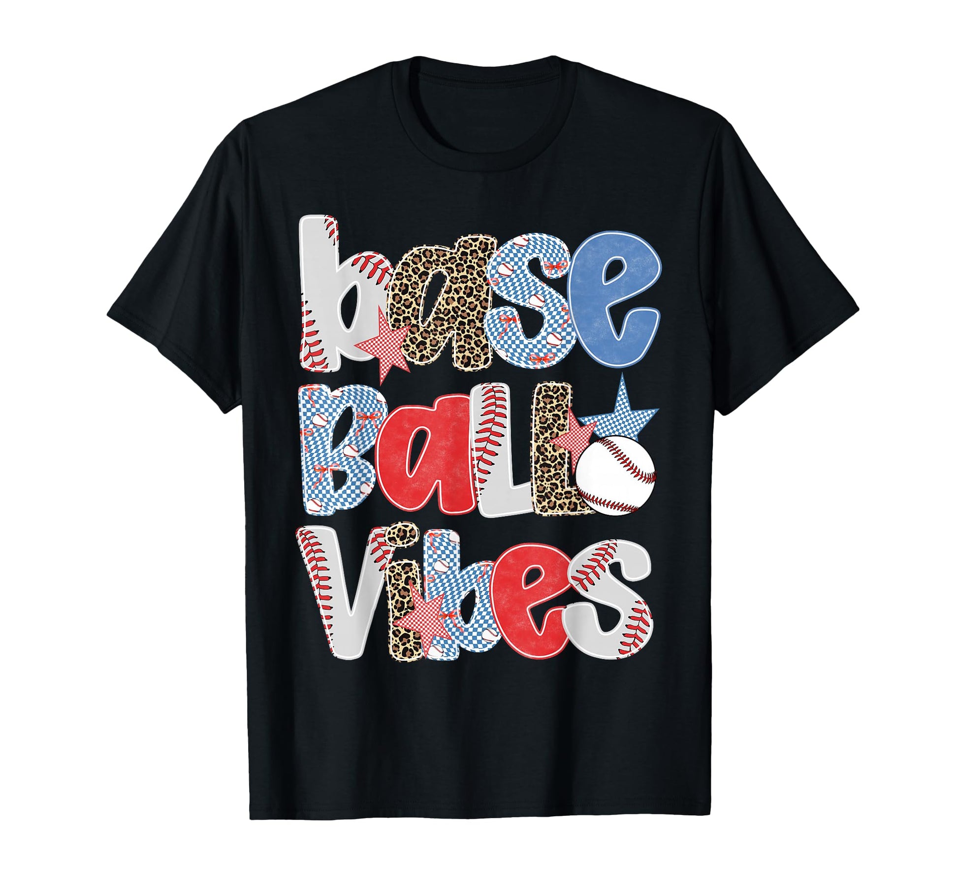 Baseball Vibes Game Day Leopard Coquette T-Shirt - Graphic Print Men Women - T-Shirt, Sweatshirt, Hoodie