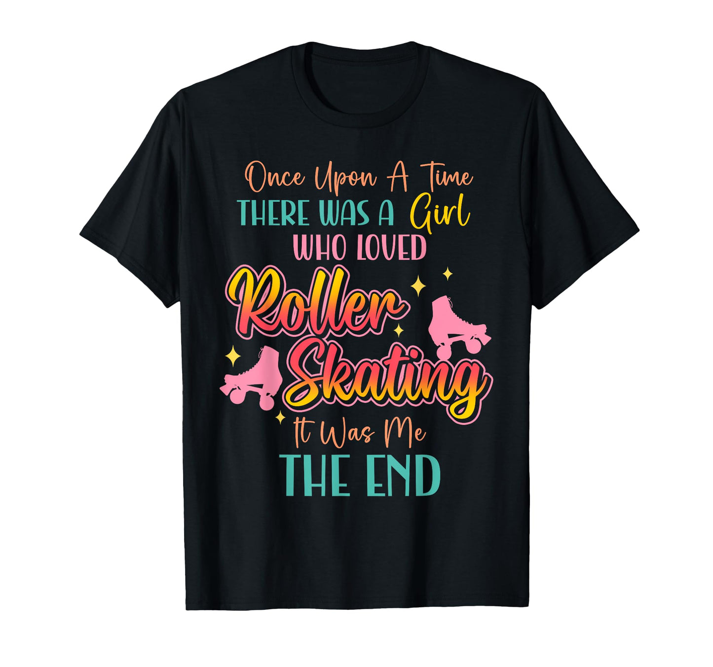 Roller Skating Skate 1970S Watercolor Once T-Shirt - Graphic Print Unisex - T-Shirt, Sweatshirt, Hoodie