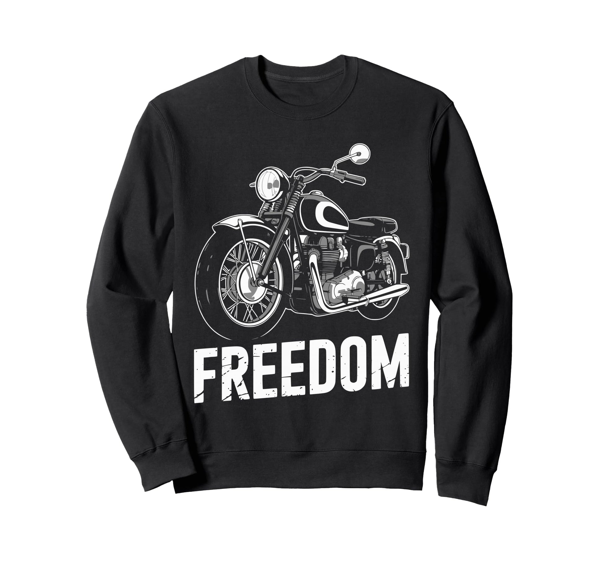 Motorcycle Motorbike Biker Sweatshirt - Fun Novelty Design for Adults - T-Shirt, Sweatshirt, Hoodie