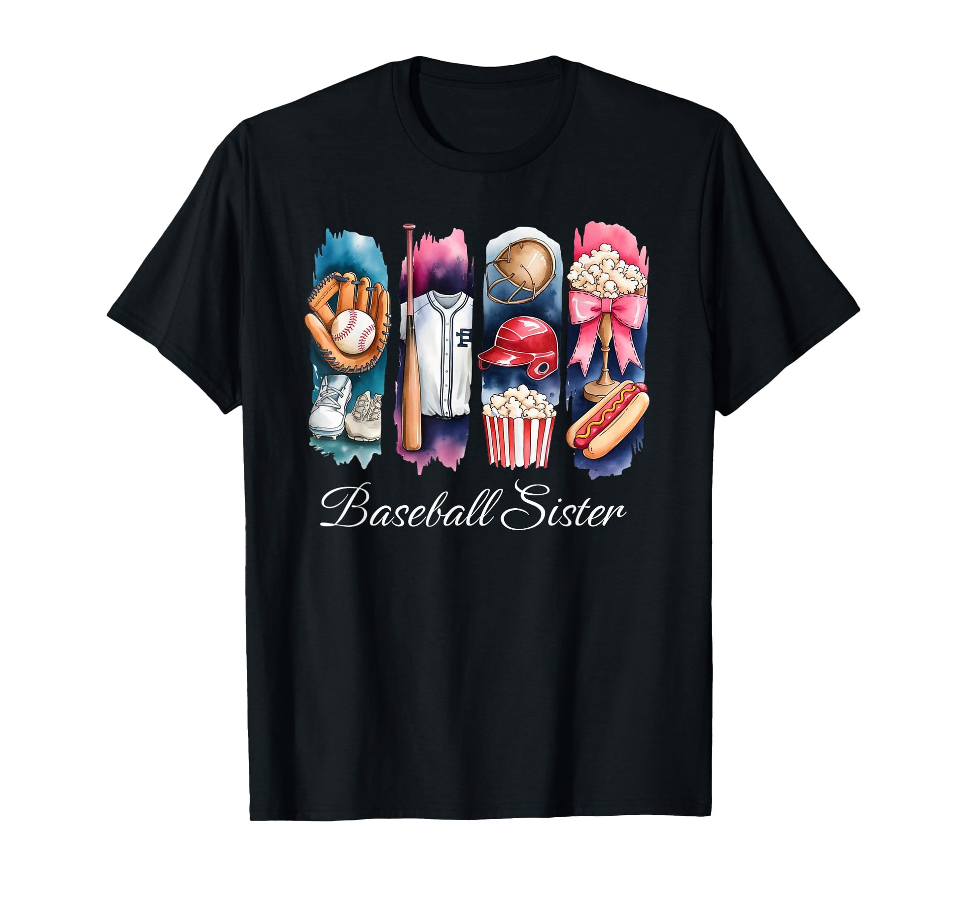 Baseball Sister Coquette Bow Baseball T-Shirt - Aesthetic Graphic Unisex - T-Shirt, Sweatshirt, Hoodie