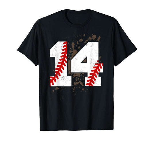14Th Birthday Baseball 14 Years Old T-Shirt - Graphic Print for Adults - T-Shirt, Sweatshirt, Hoodie