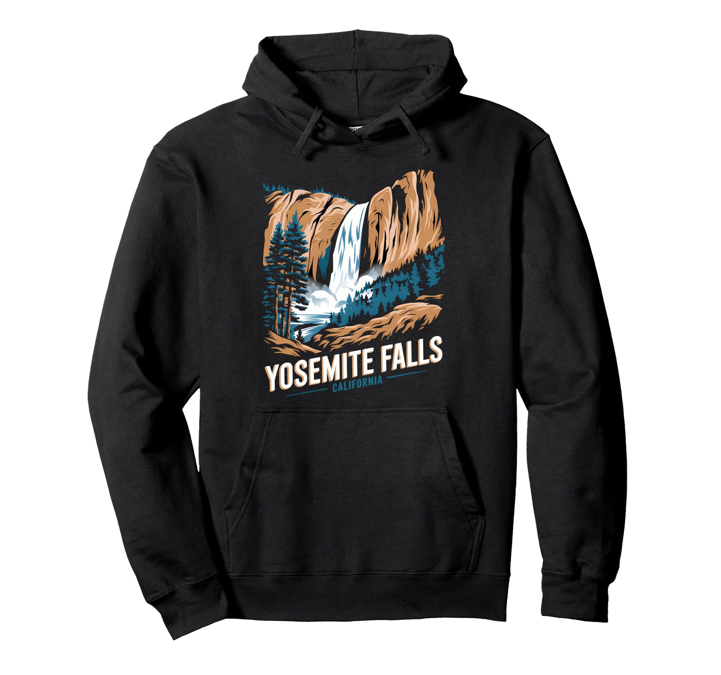 Yosemite Falls California National Park Hoodie - Novelty Apparel Unisex - T-Shirt, Sweatshirt, Hoodie