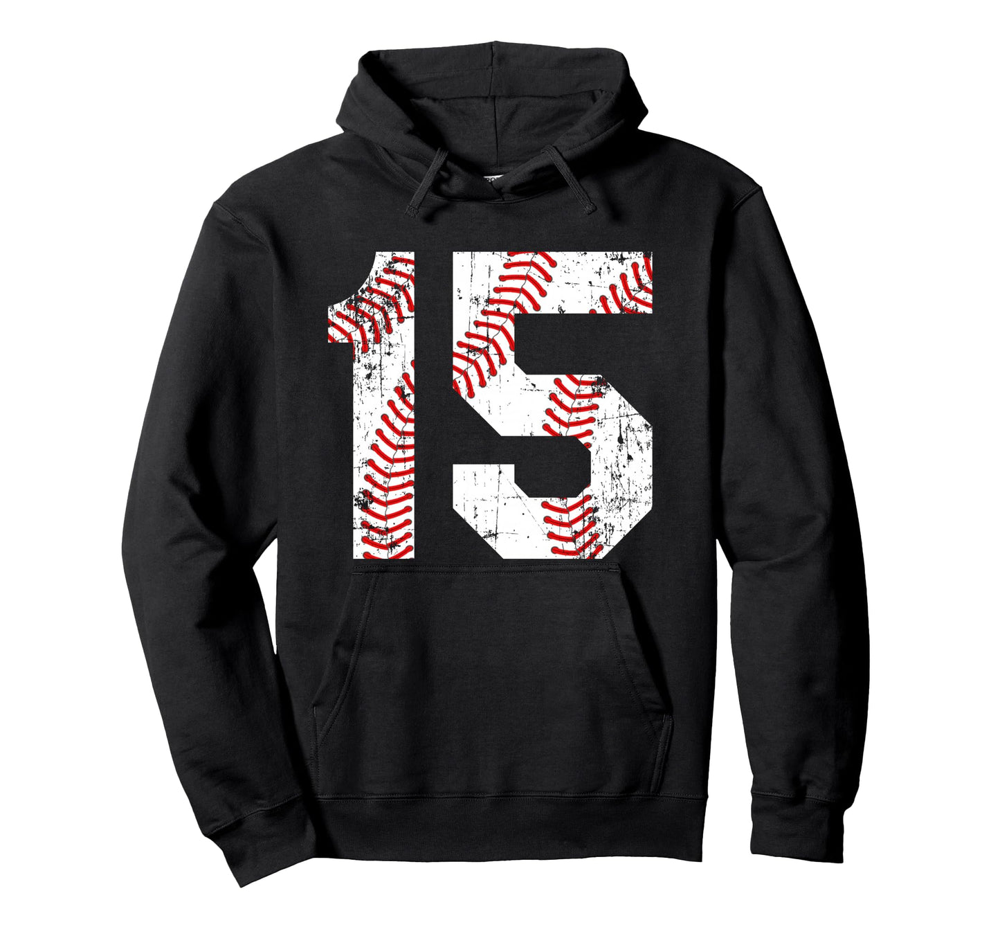 Baseball 15 Jersey Number Hoodie - Casual Everyday Wear Unisex - T-Shirt, Sweatshirt, Hoodie