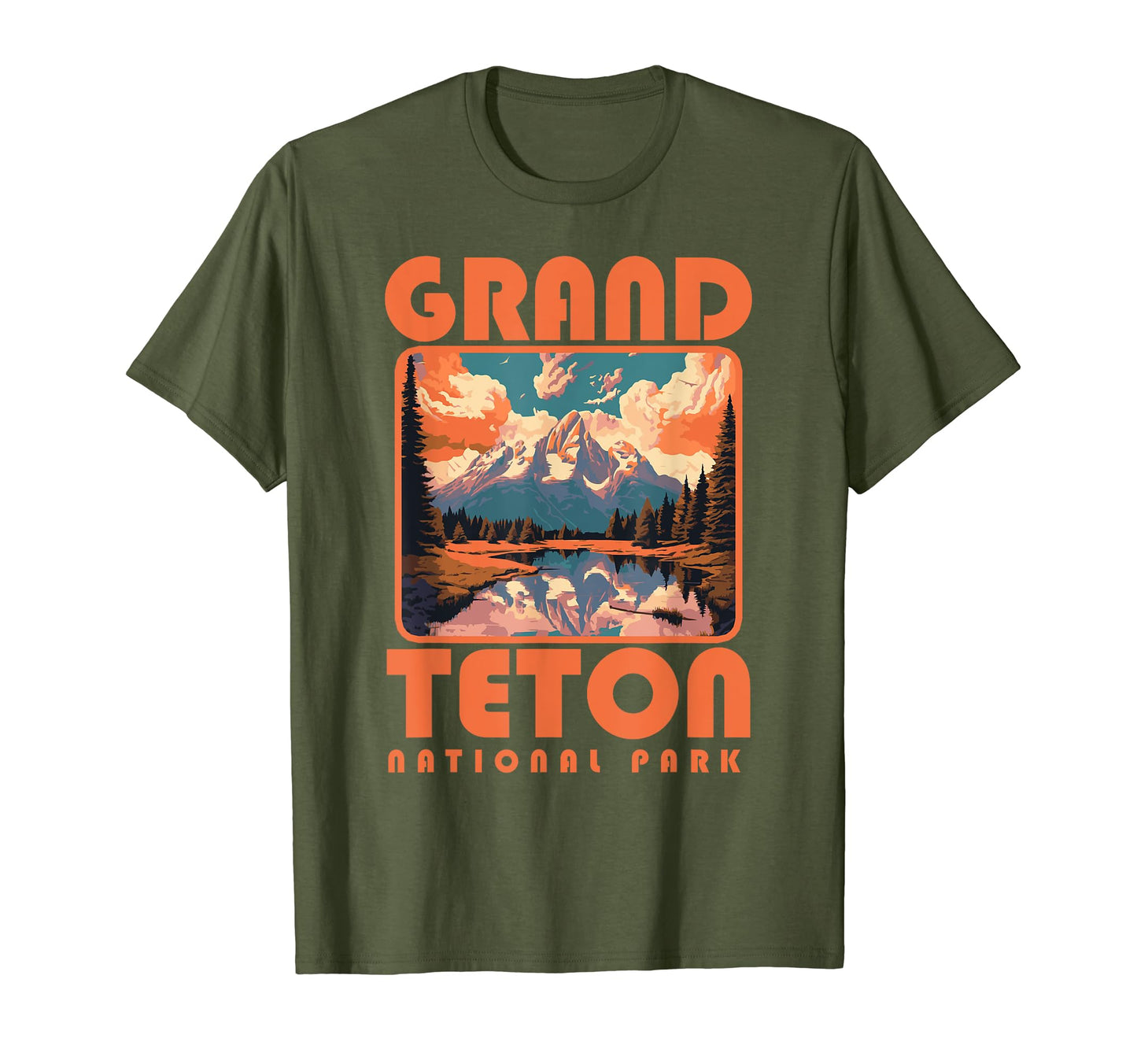 Grand Teton National Park Eighties T-Shirt - Fun Novelty Design Men Women - T-Shirt, Sweatshirt, Hoodie