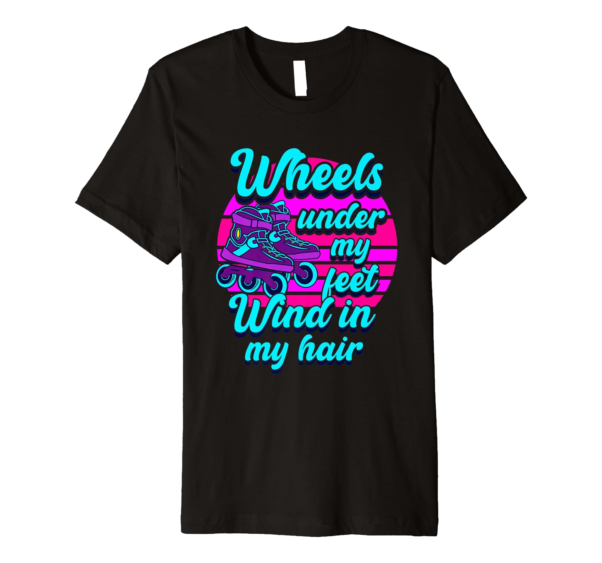 70S 80S Skates Roller Skating Wheels T-Shirt - Graphic Print Men Women - T-Shirt, Sweatshirt, Hoodie