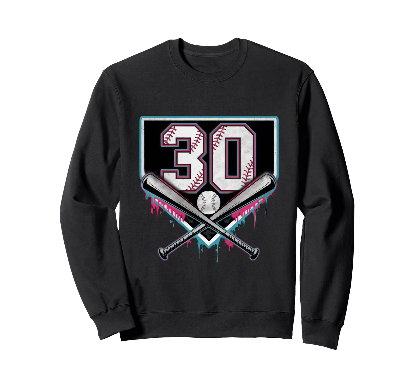 Baseball Home Ice Cream 30Th Sweatshirt - Casual Everyday Wear Unisex - T-Shirt, Sweatshirt, Hoodie