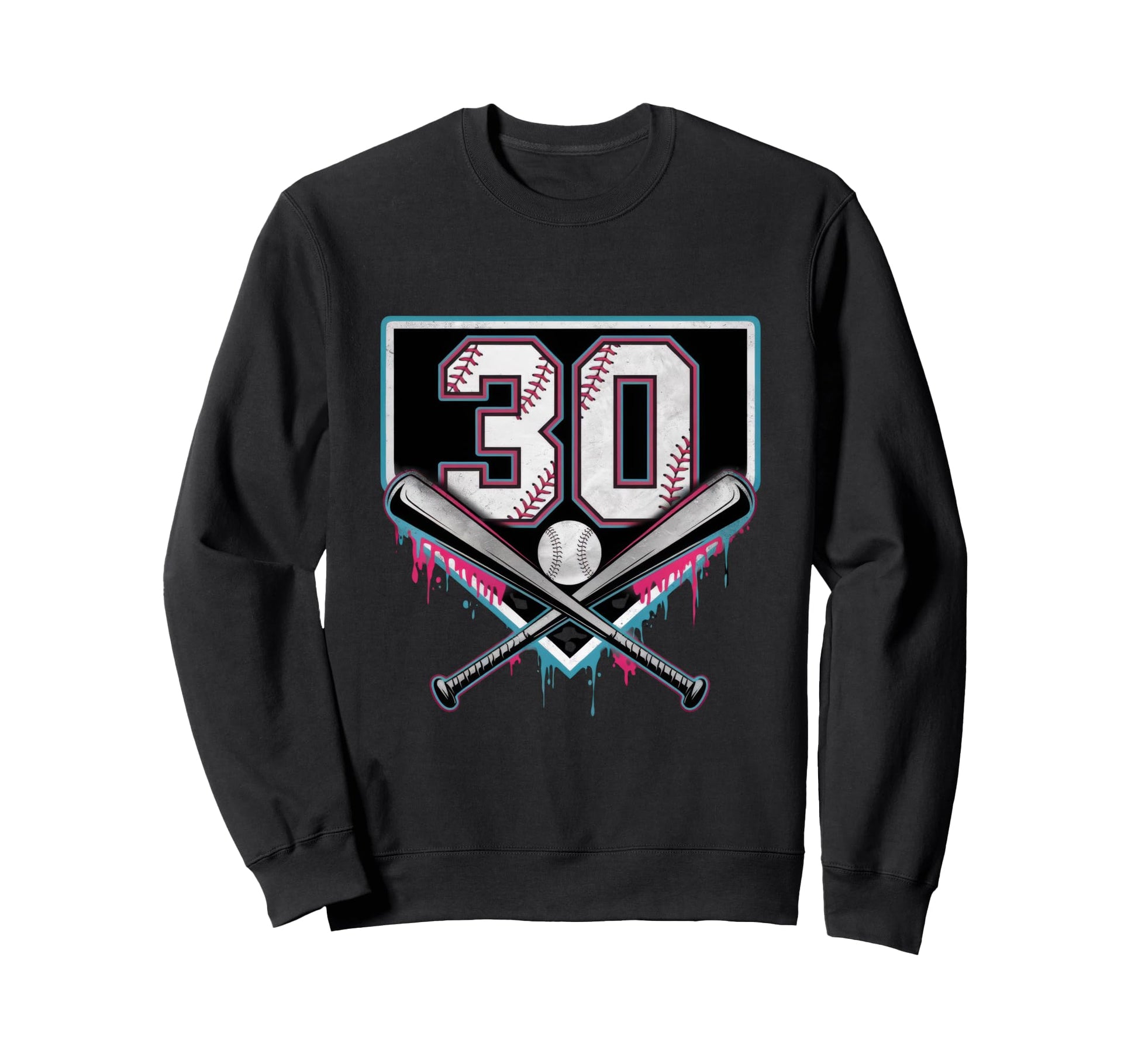 Baseball Home Ice Cream 30Th Sweatshirt - Casual Everyday Wear Unisex - T-Shirt, Sweatshirt, Hoodie