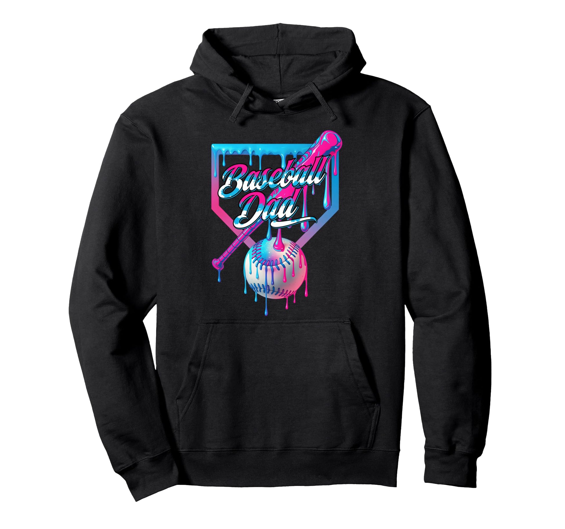 Funny Dad Dada Fathers Day Baseball Ice Hoodie - Unique Graphic Unisex - T-Shirt, Sweatshirt, Hoodie