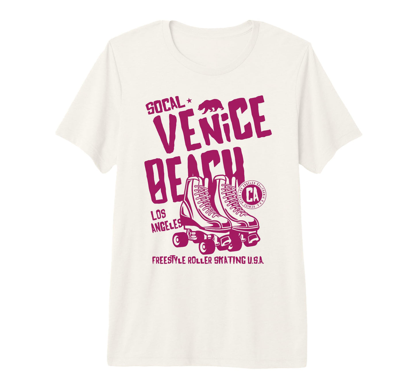 Venice Beach California Roller Skate T-Shirt - Custom Art Print for Adults - T-Shirt, Sweatshirt, Hoodie