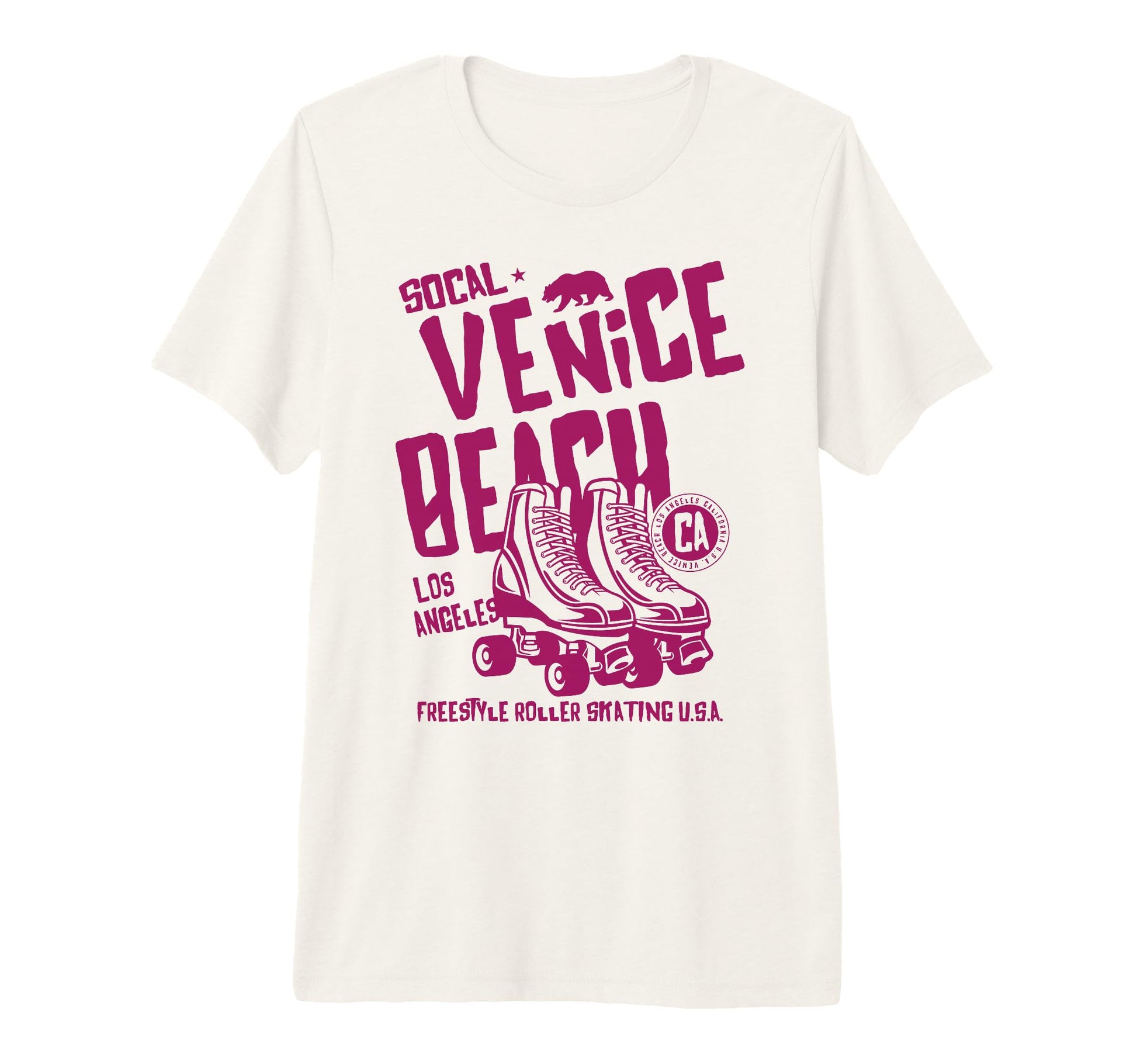 Venice Beach California Roller Skate T-Shirt - Custom Art Print for Adults - T-Shirt, Sweatshirt, Hoodie