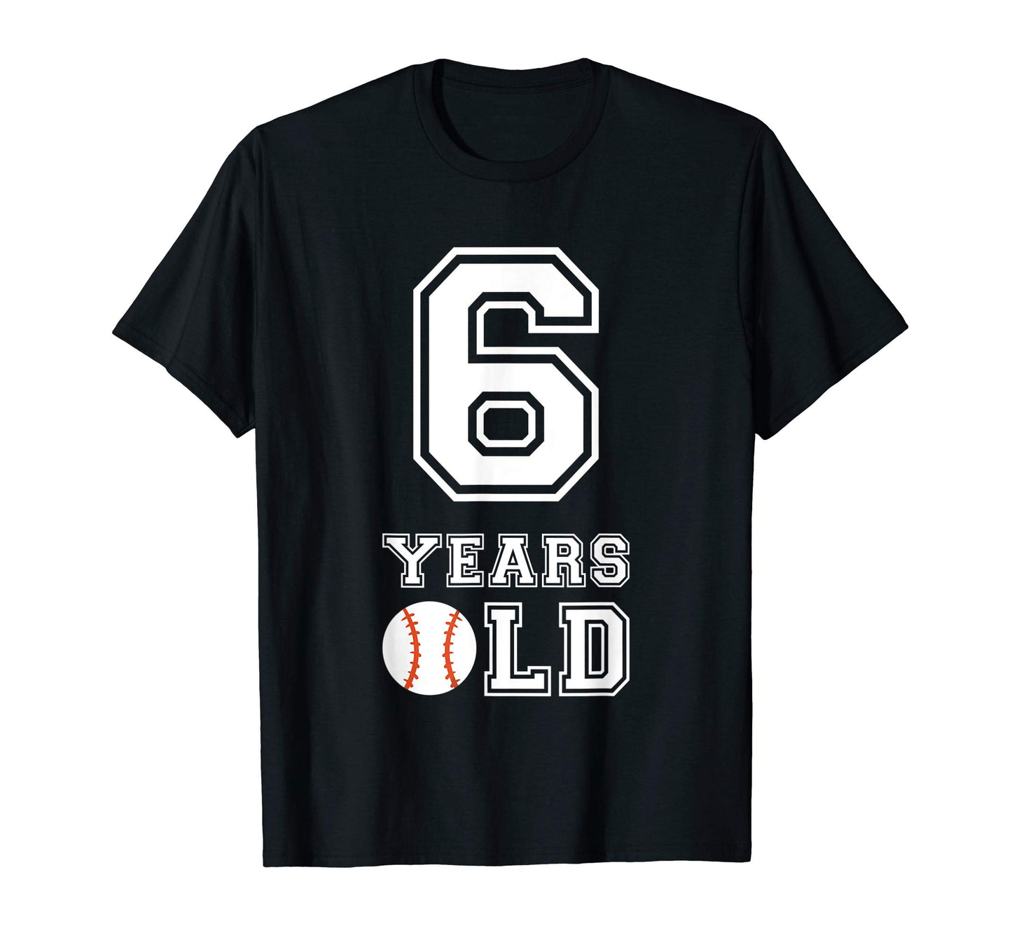 6 Years Old Baseball Birthday 6Th T-Shirt - Trendy Graphic Men Women - T-Shirt, Sweatshirt, Hoodie