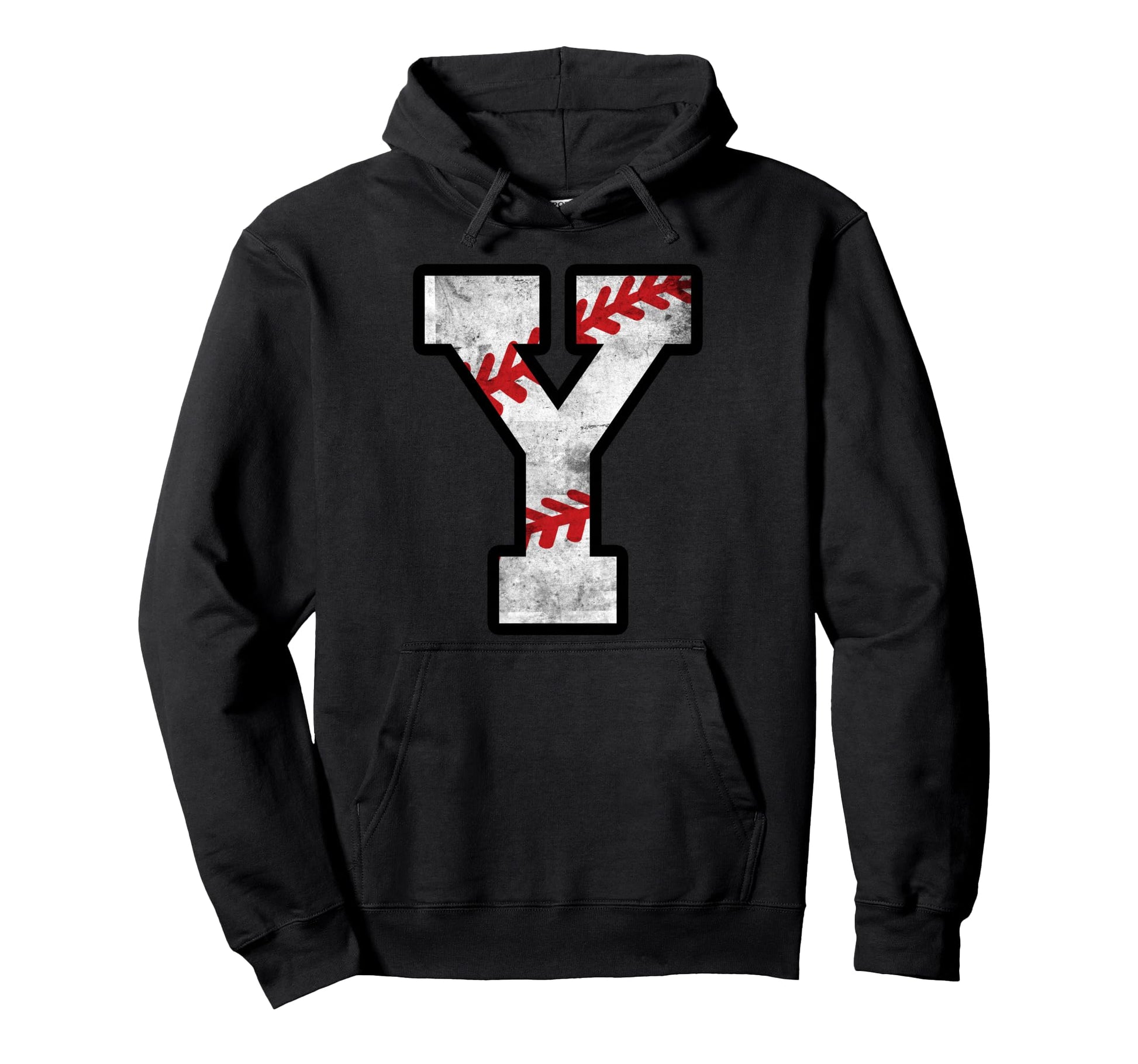 Distressed Baseball Letter Y Hoodie - Streetwear Style Men Women - T-Shirt, Sweatshirt, Hoodie