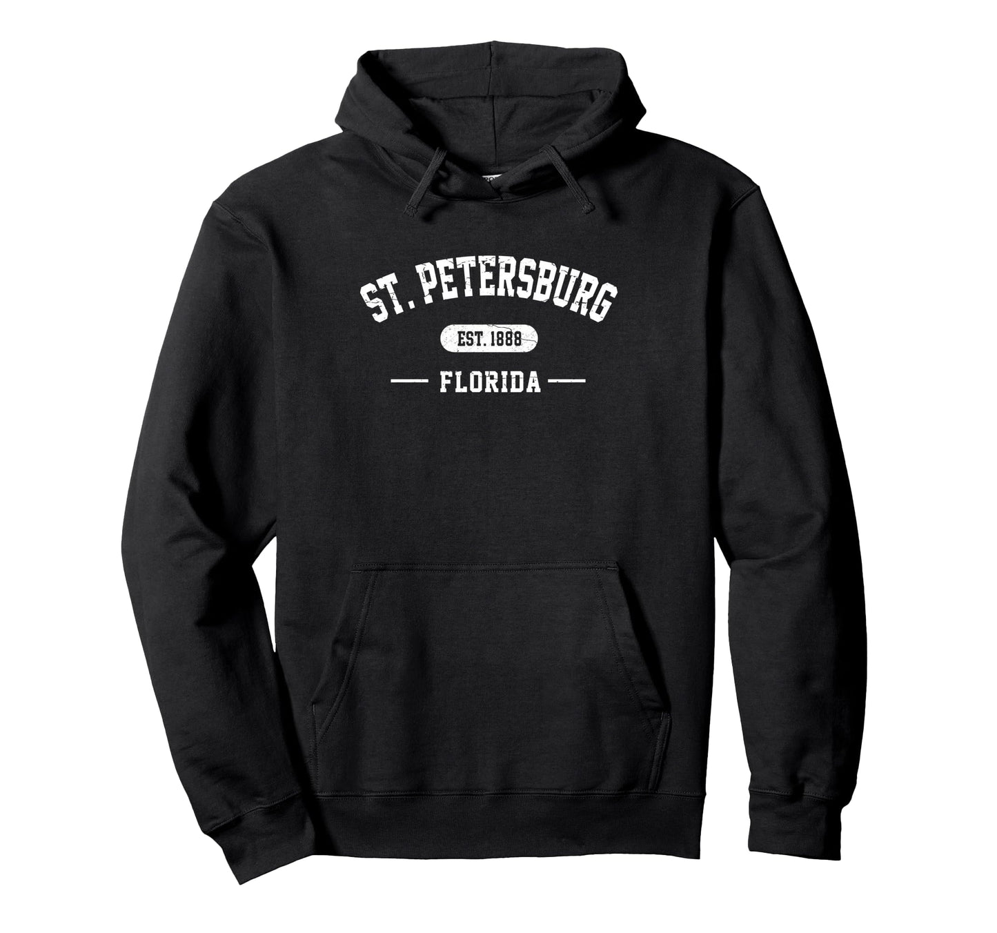St Petersburg Florida Est 1888 Athletic Hoodie - Novelty Apparel for Adults - T-Shirt, Sweatshirt, Hoodie