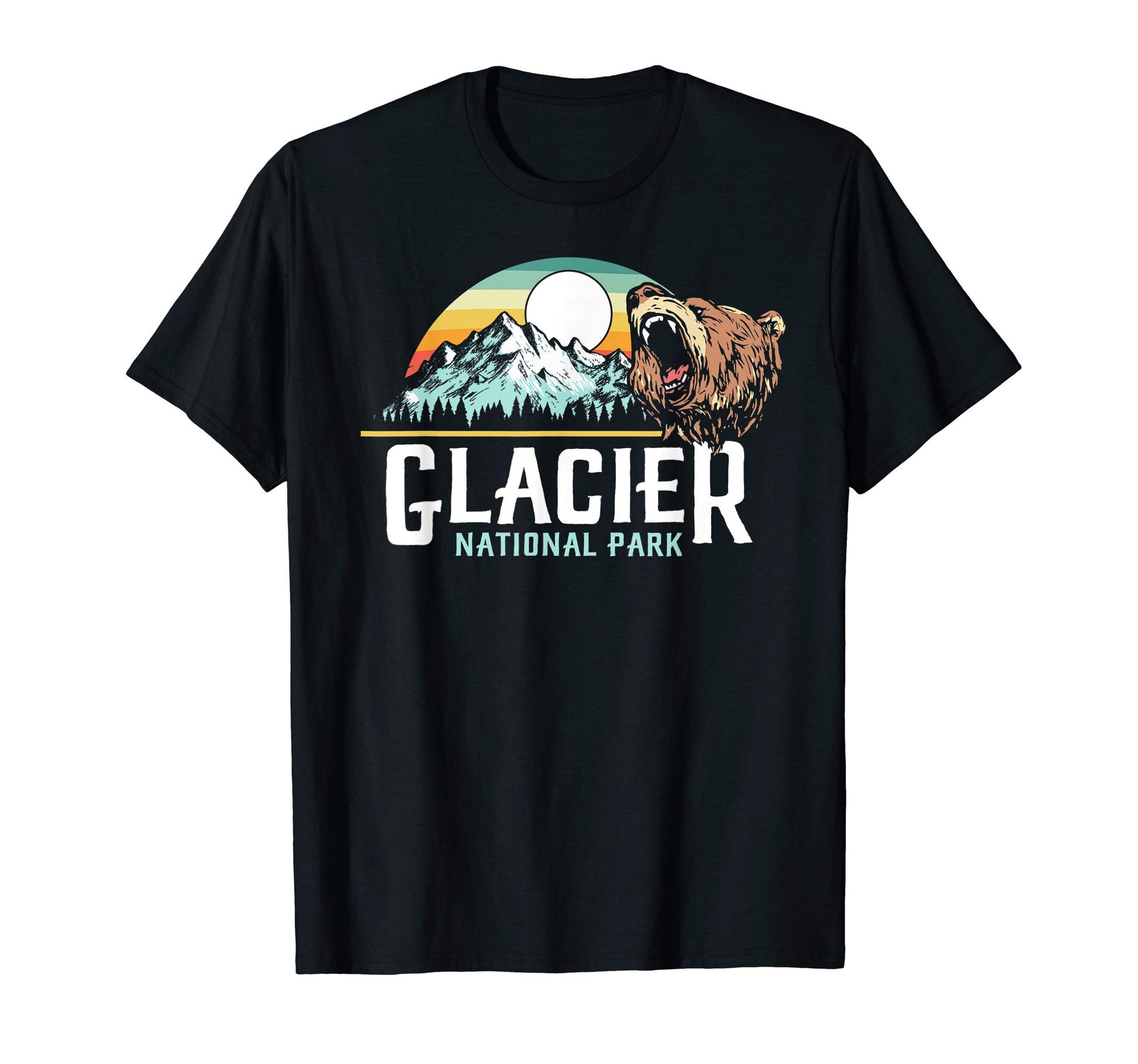 Glacier National Park Roaring T-Shirt - Casual Everyday Wear Unisex - T-Shirt, Sweatshirt, Hoodie
