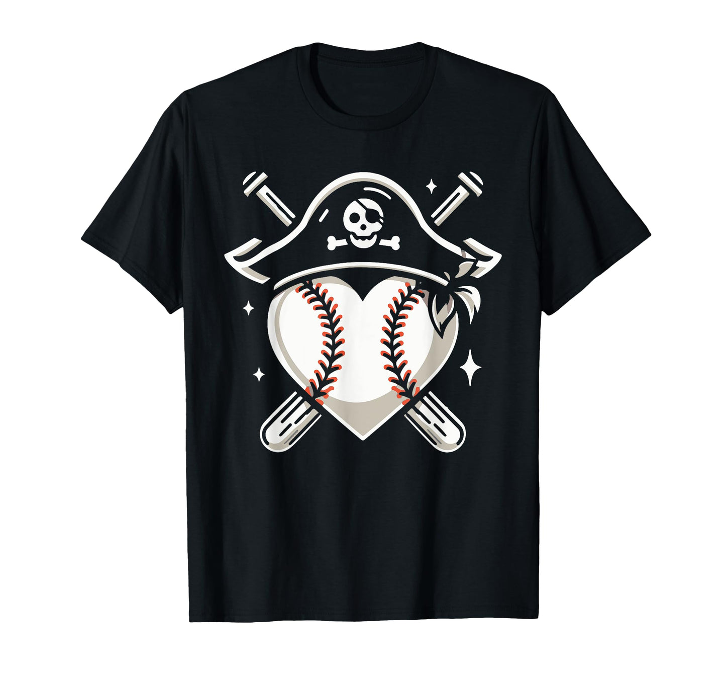 Baseball Pirate Hat Buccaneer Baseball T-Shirt - Streetwear Style Unisex - T-Shirt, Sweatshirt, Hoodie