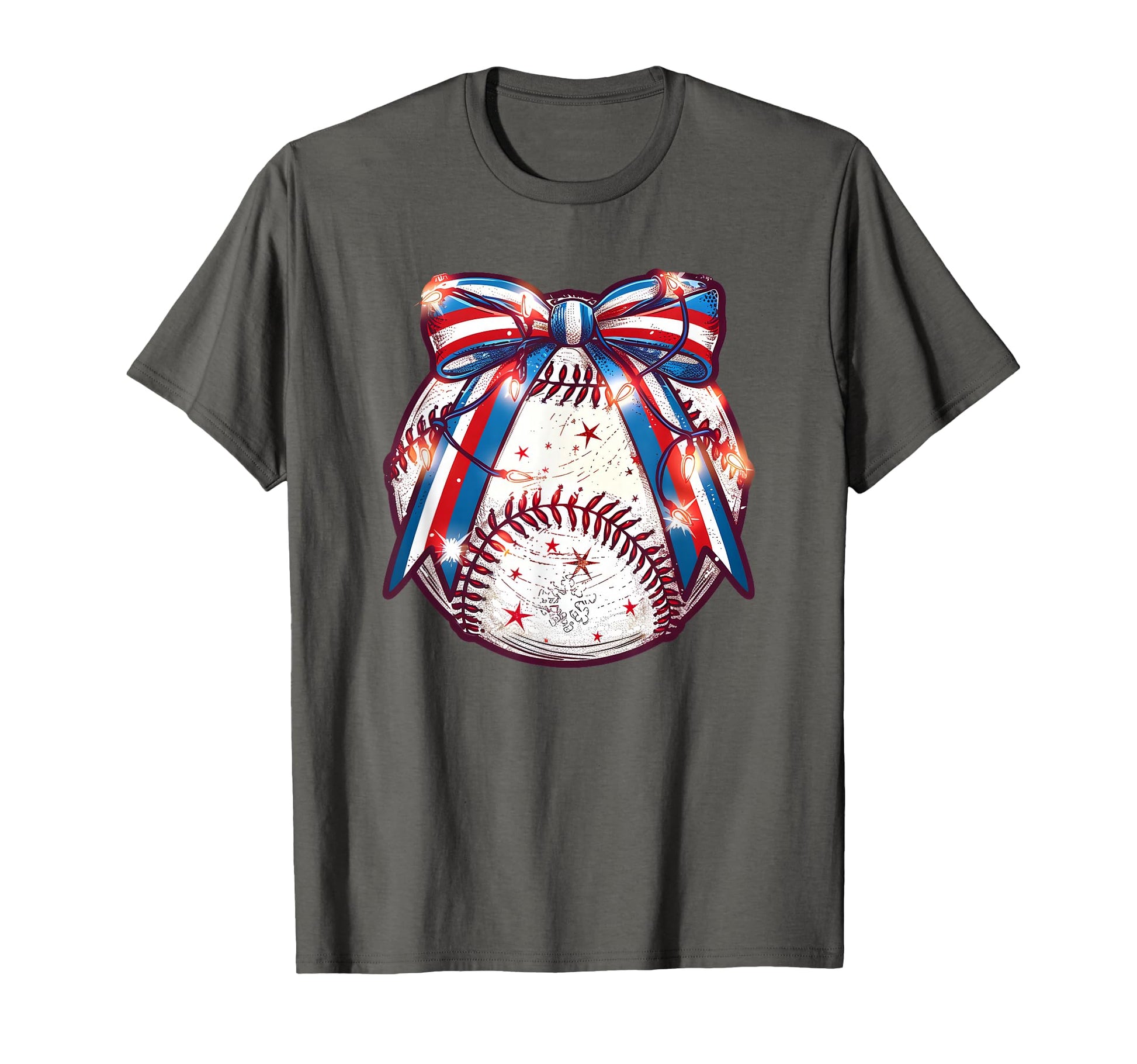 Baseball Coquette Bow Baseball T-Shirt - Fun Novelty Design Men Women - T-Shirt, Sweatshirt, Hoodie