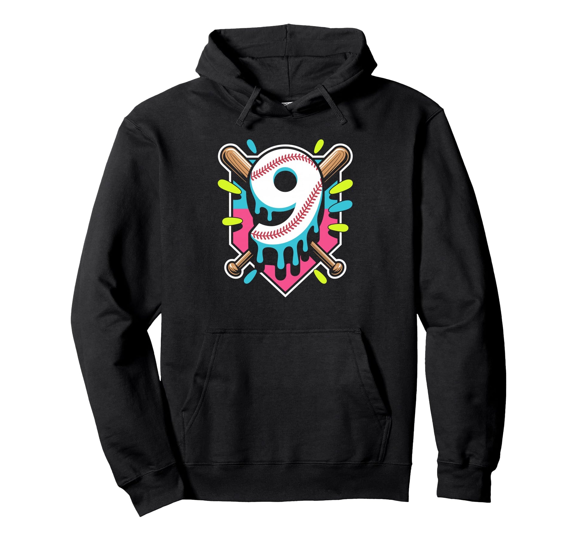 Ninth Inning Birthday Vibes Baseball Hoodie - Minimalist Print Men Women - T-Shirt, Sweatshirt, Hoodie