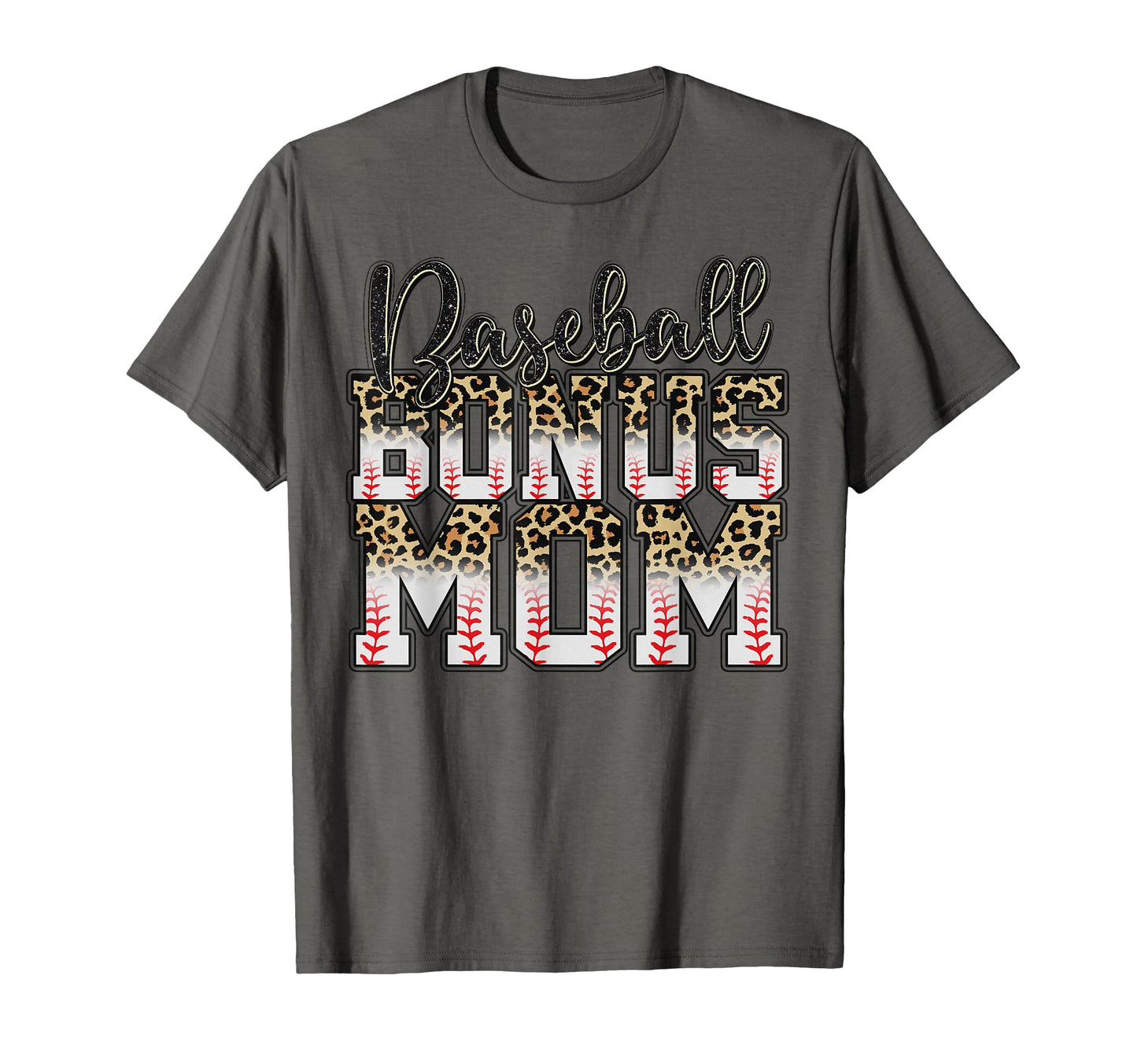 Leopard Baseball Bonus Mom Stepmother T-Shirt - Custom Art Print Unisex - T-Shirt, Sweatshirt, Hoodie