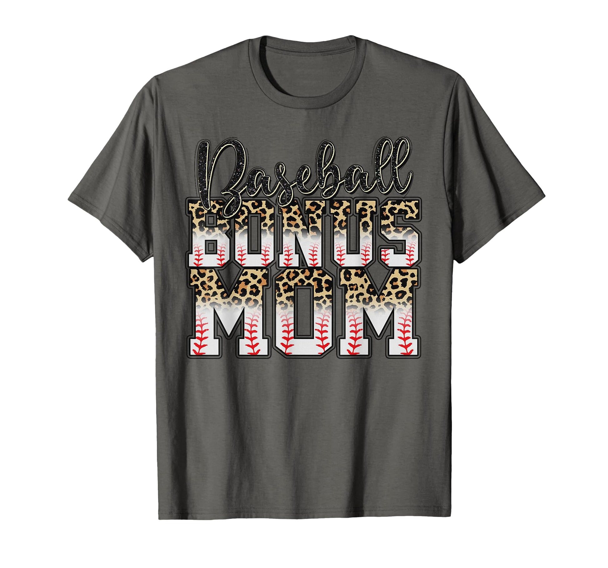Leopard Baseball Bonus Mom Stepmother T-Shirt - Custom Art Print Unisex - T-Shirt, Sweatshirt, Hoodie