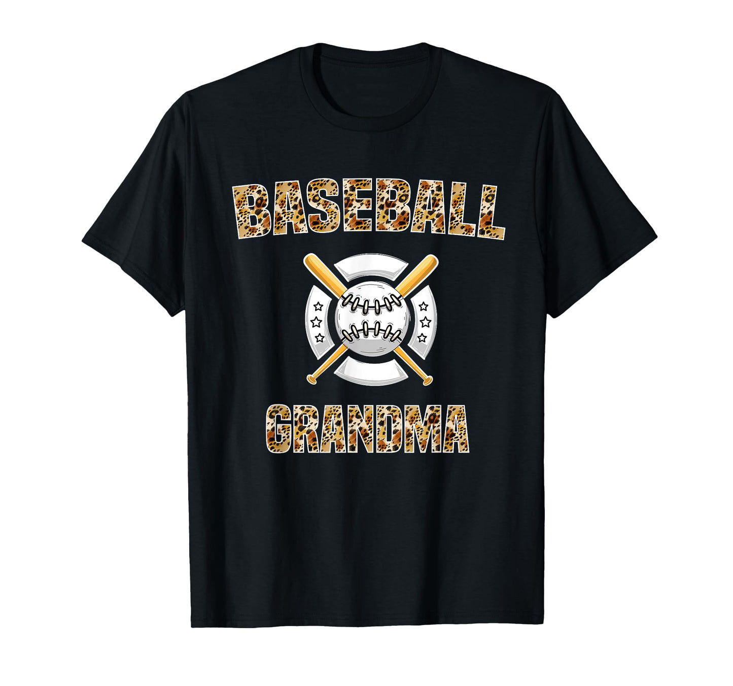Baseball Grandma Leopard Great T-Shirt - Novelty Apparel for Adults - T-Shirt, Sweatshirt, Hoodie