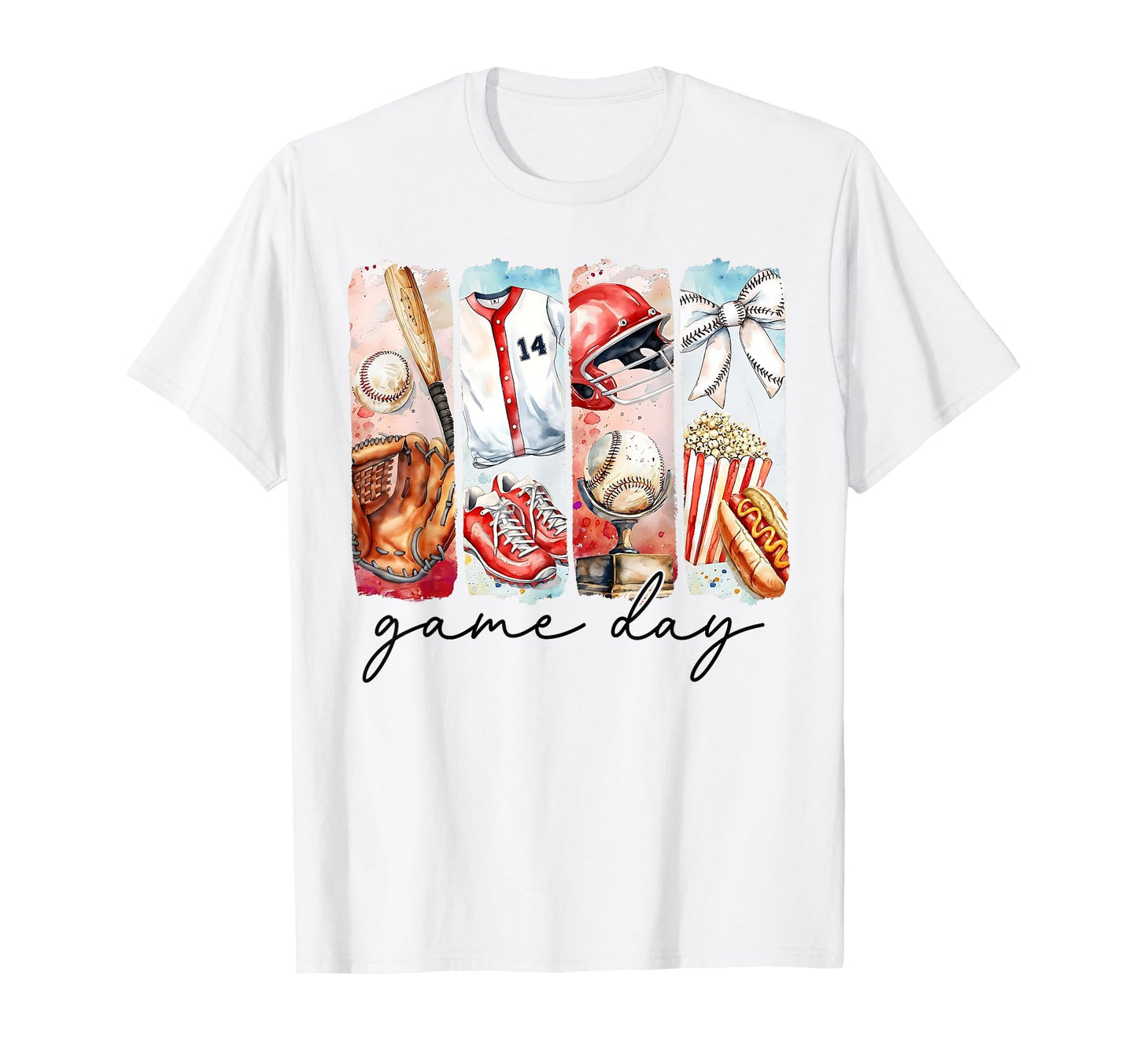 Game Day Baseball Coquette Bow Funny T-Shirt - Novelty Apparel for Adults - T-Shirt, Sweatshirt, Hoodie