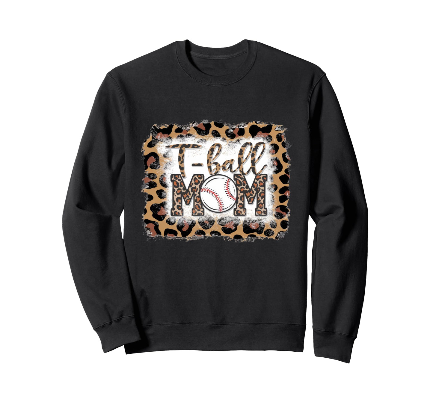 Leopard American Baseball Mom Mama Sweatshirt - Aesthetic Graphic Men Women - T-Shirt, Sweatshirt, Hoodie