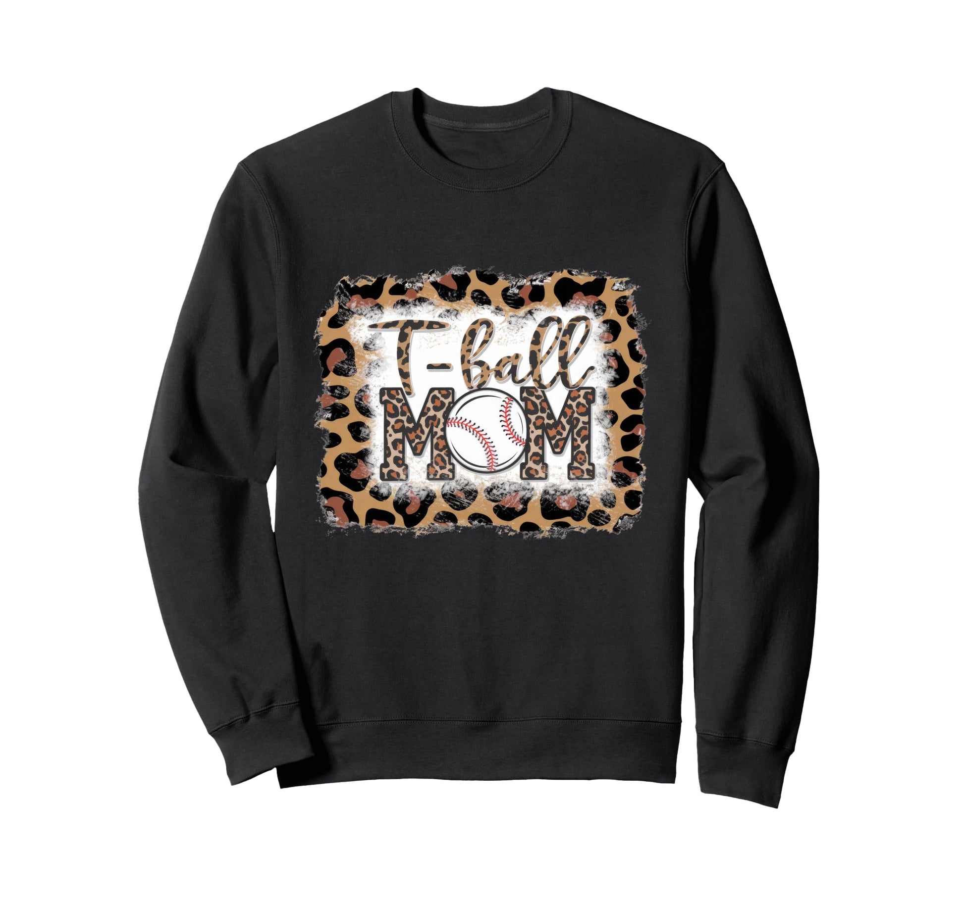 Leopard American Baseball Mom Mama Sweatshirt - Aesthetic Graphic Men Women - T-Shirt, Sweatshirt, Hoodie