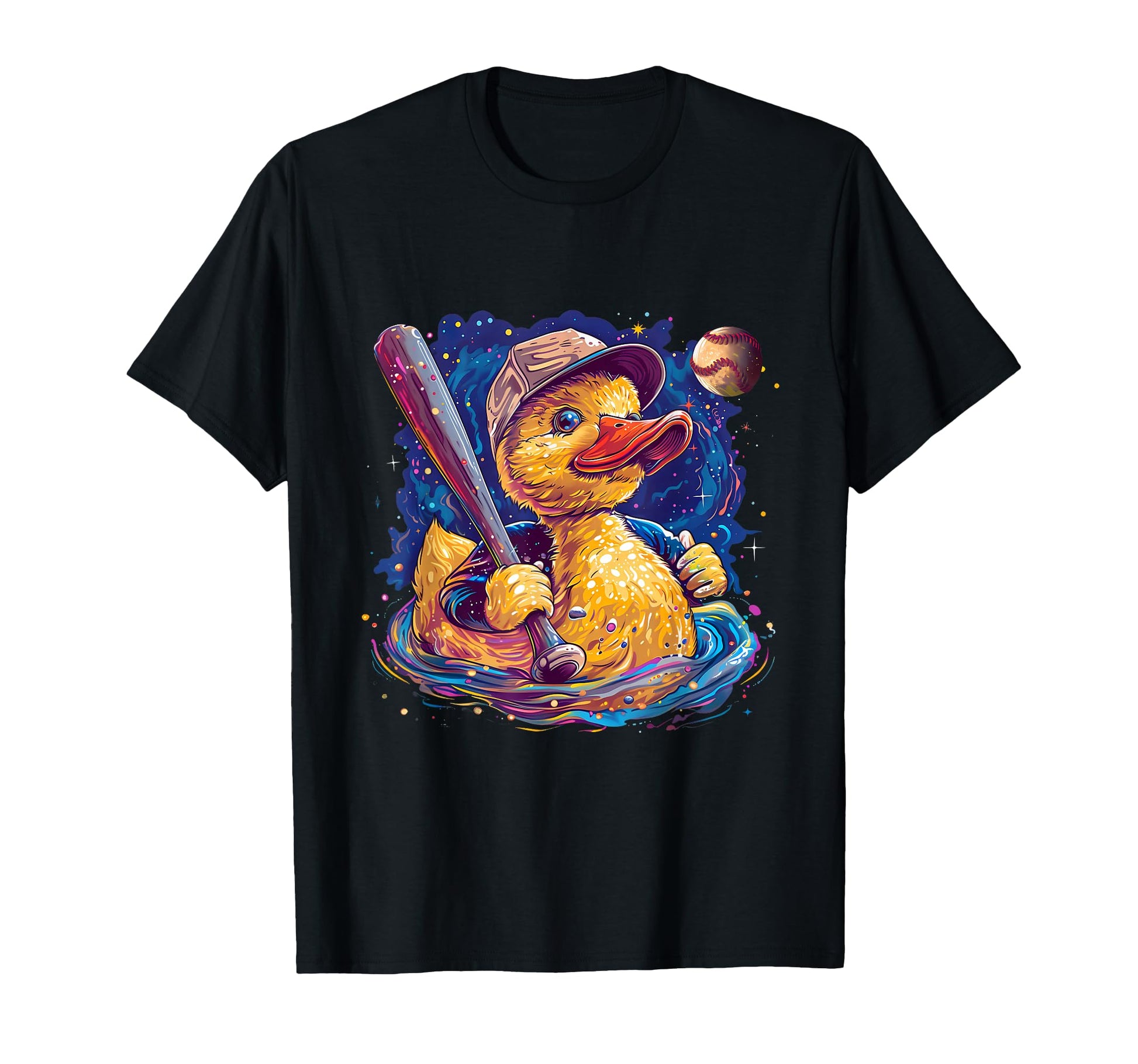 Rubber Duck Baseball Player Rubber T-Shirt - Aesthetic Graphic for Adults - T-Shirt, Sweatshirt, Hoodie