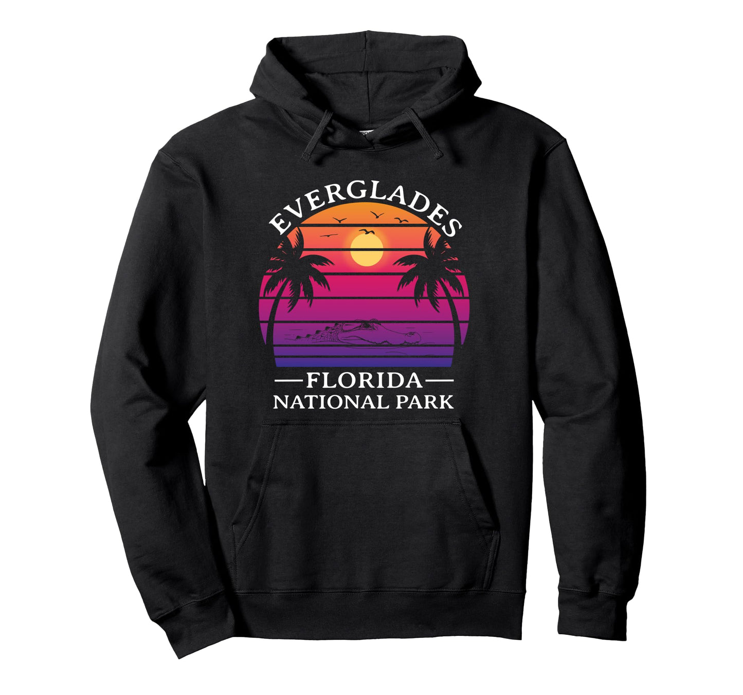 Everglades National Park Alligators Hoodie - Custom Art Print for Adults - T-Shirt, Sweatshirt, Hoodie