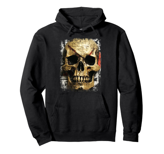 Aesthetic Streetwear Skull Hoodie - Custom Art Print Unisex - T-Shirt, Sweatshirt, Hoodie