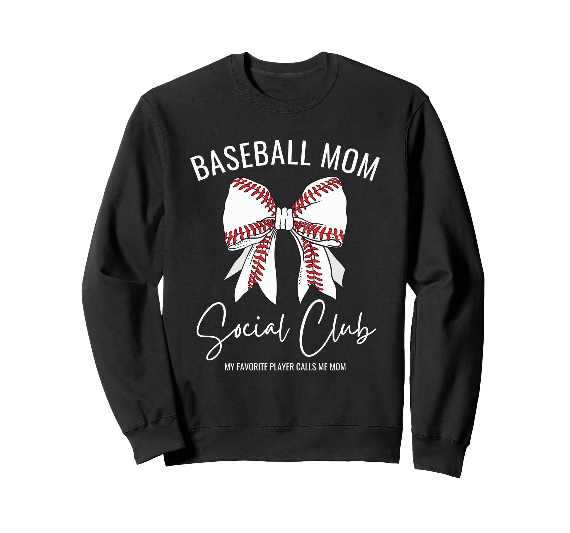 Baseball Mom Social Club Game Day Funny Sweatshirt - Trendy Graphic Unisex - T-Shirt, Sweatshirt, Hoodie