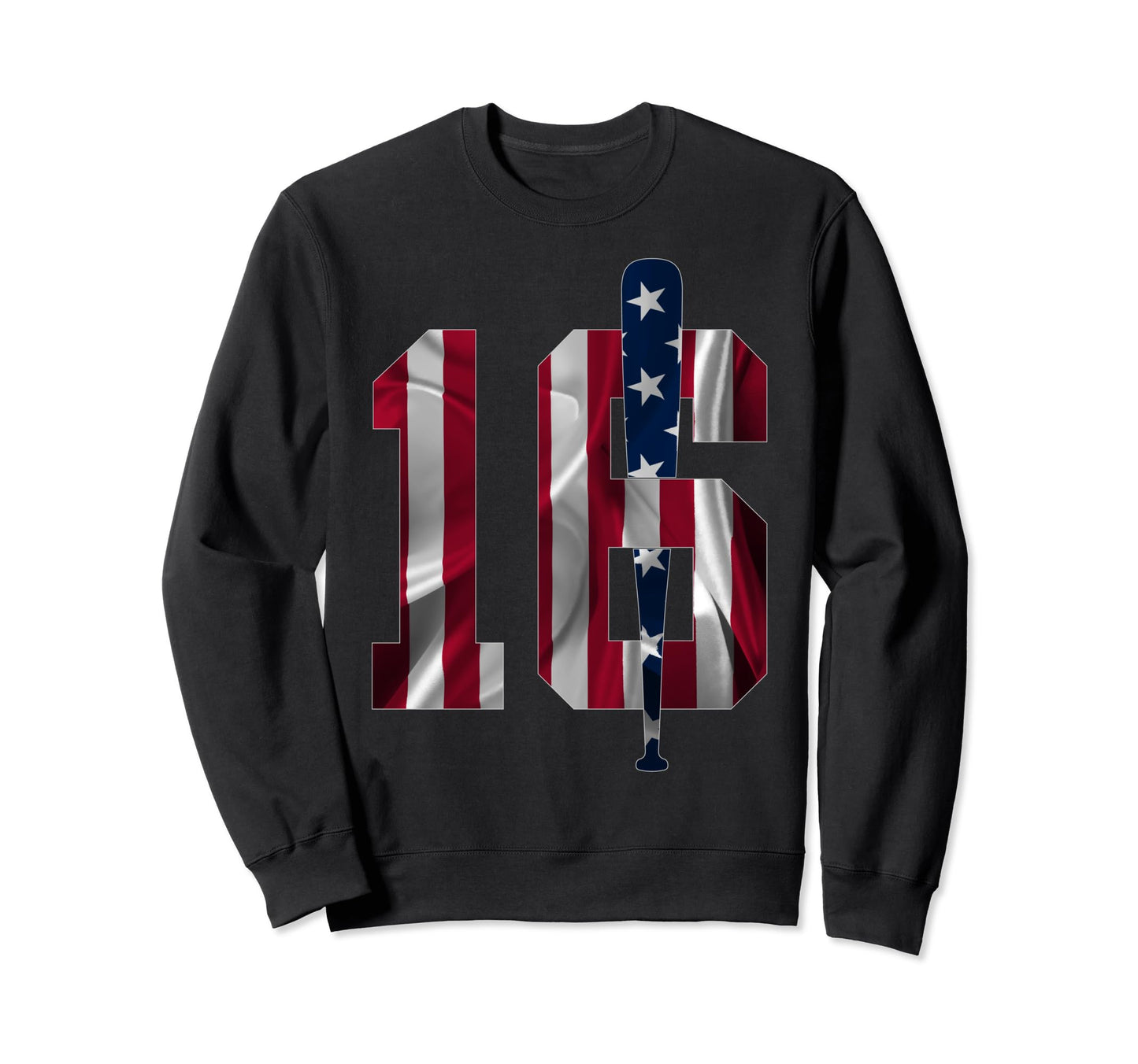 Number 16 Years Baseball 16Th Birthday Sweatshirt - Streetwear Style Unisex - T-Shirt, Sweatshirt, Hoodie