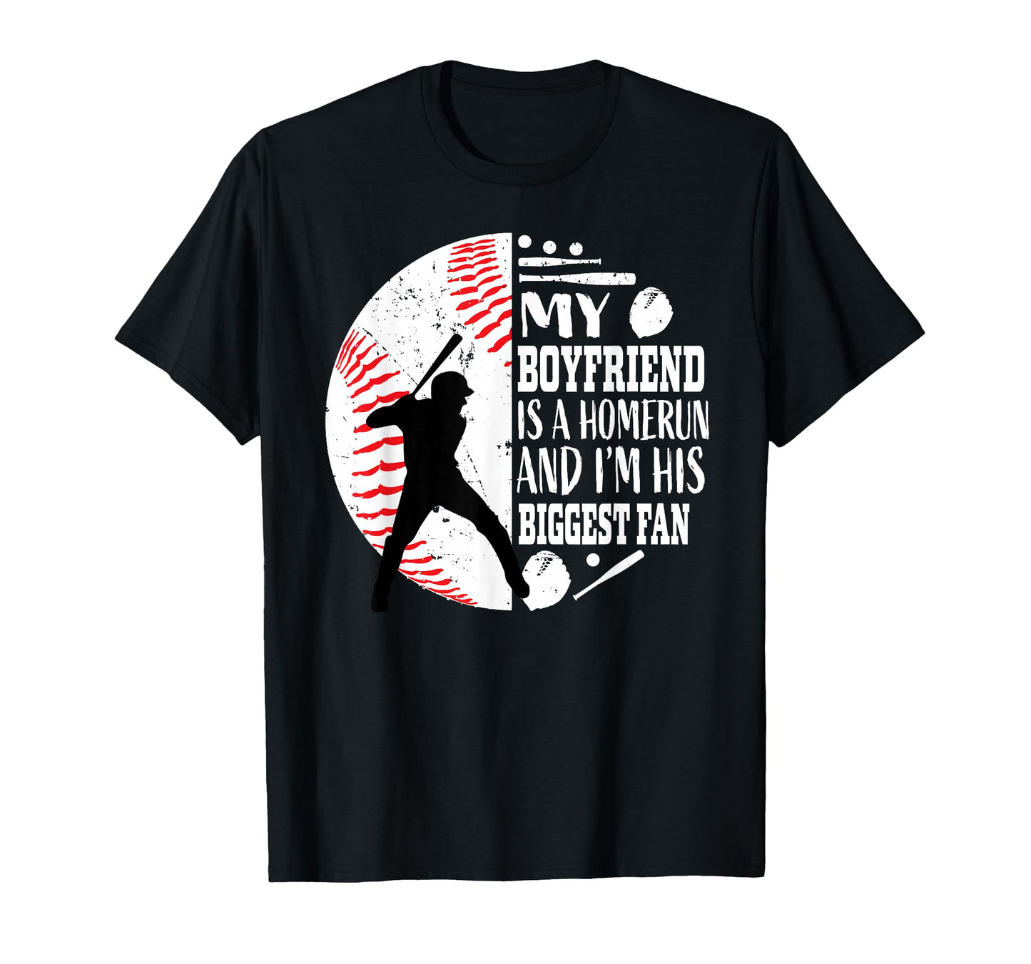 My Boyfriend Is Homerun And Im His T-Shirt - Custom Art Print Men Women - T-Shirt, Sweatshirt, Hoodie
