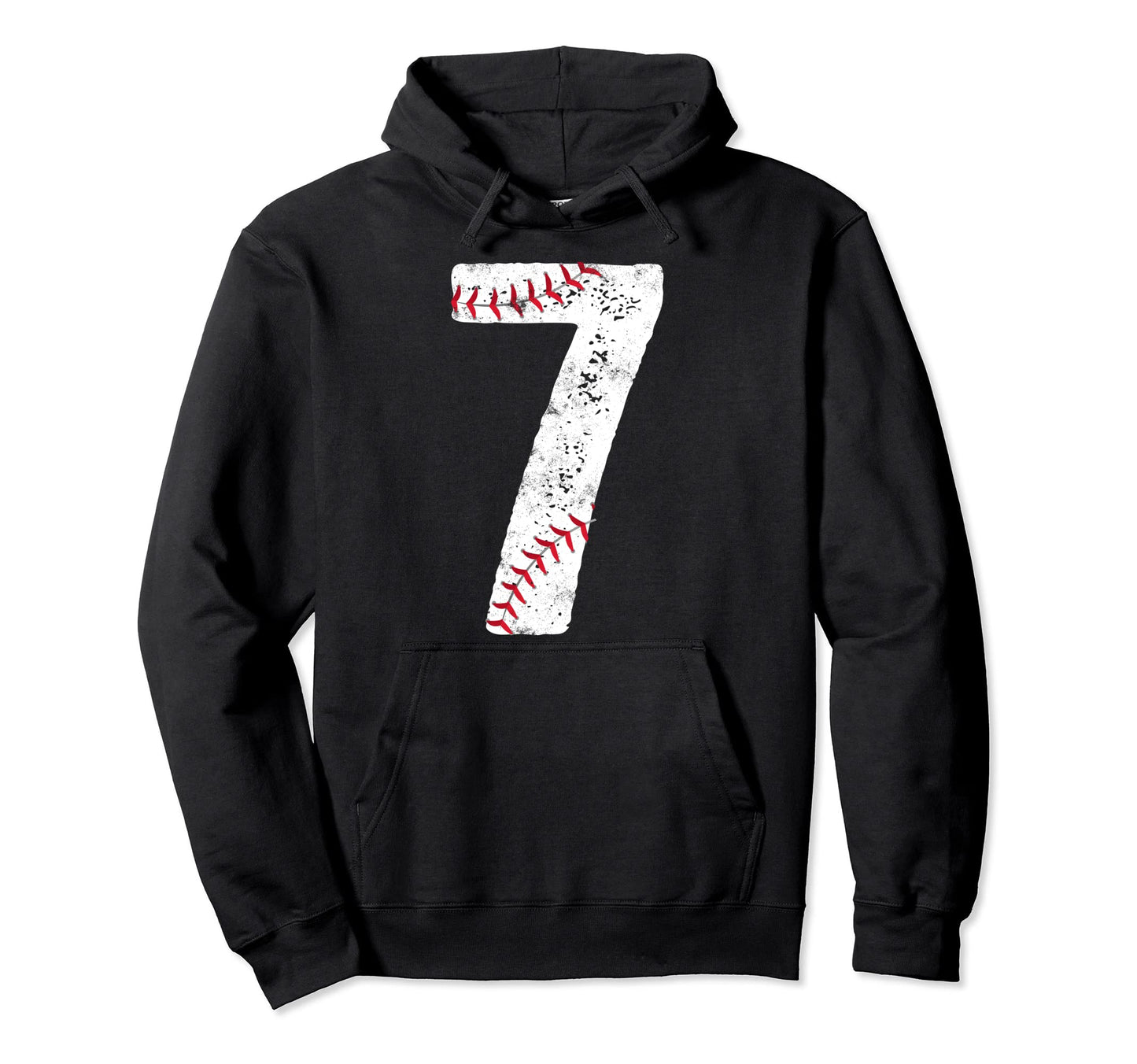 7 Year Old Baseball Number 7Th Hoodie - Minimalist Print for Adults - T-Shirt, Sweatshirt, Hoodie