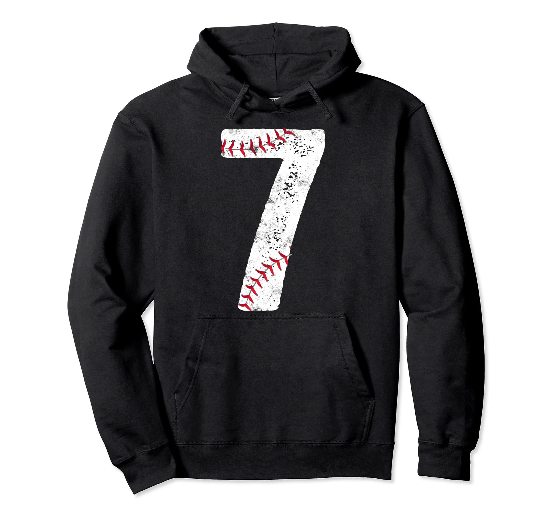 7 Year Old Baseball Number 7Th Hoodie - Minimalist Print for Adults - T-Shirt, Sweatshirt, Hoodie