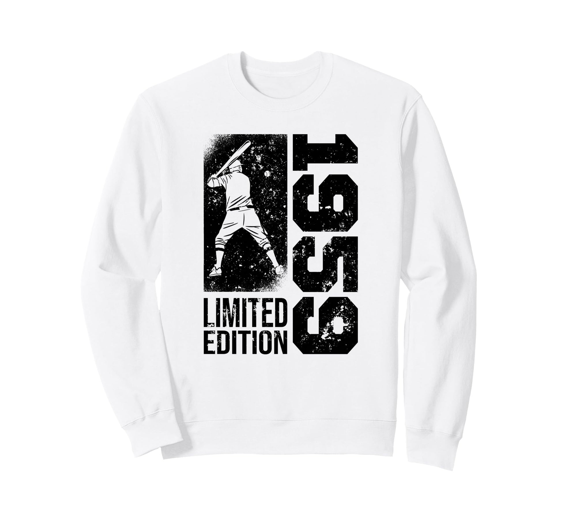 Baseball Player Born 1959 Sweatshirt - Minimalist Print for Adults - T-Shirt, Sweatshirt, Hoodie