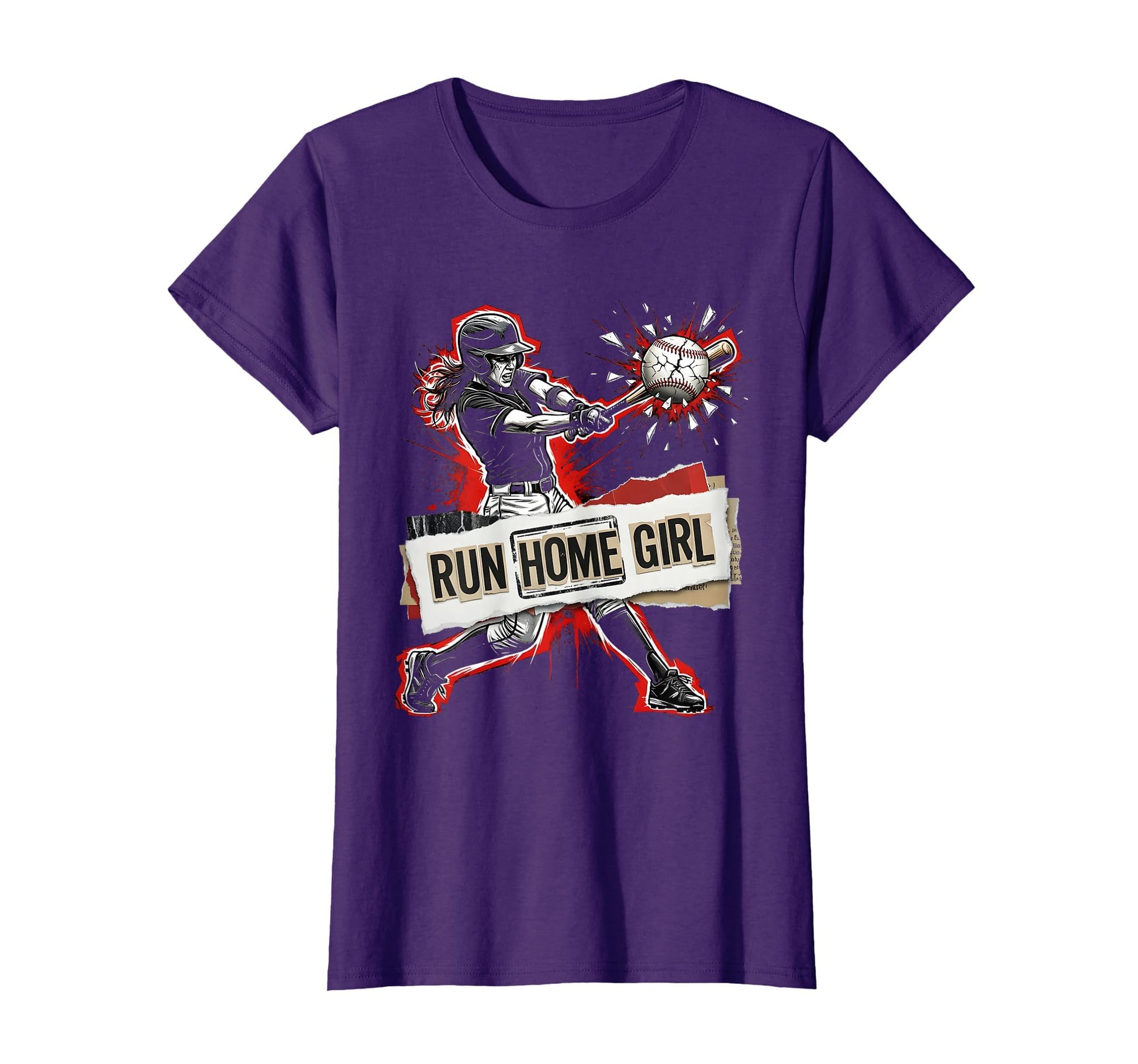 Run Home Softball T-Shirt - Aesthetic Graphic Unisex - T-Shirt, Sweatshirt, Hoodie