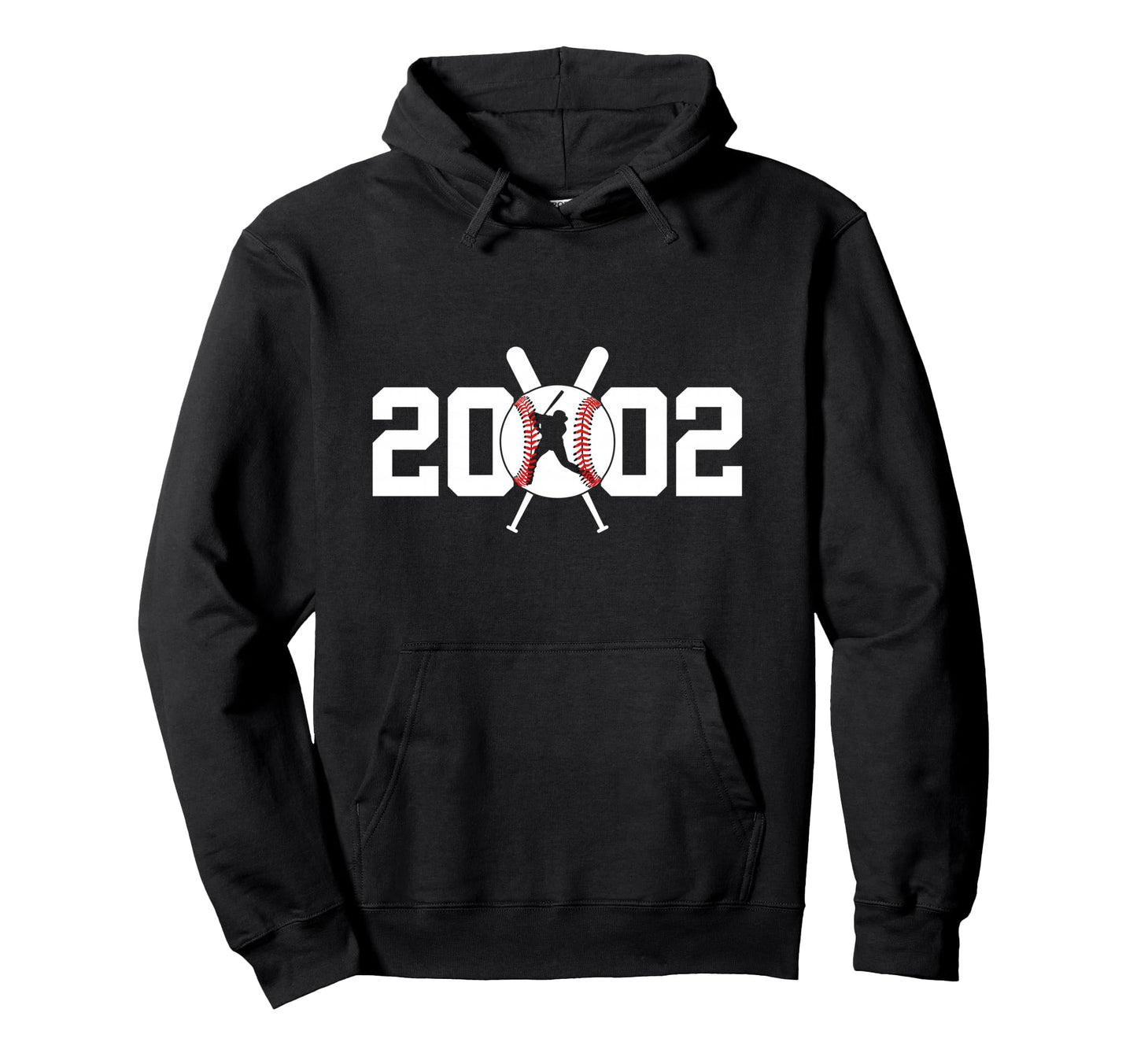 2002 Baseball 24Th Birthday Hoodie - Fun Novelty Design for Adults - T-Shirt, Sweatshirt, Hoodie