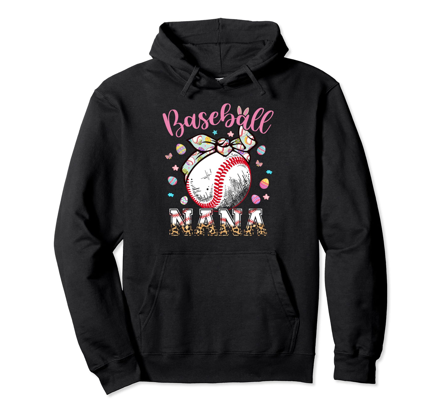 Baseball Nana Headband Leopard Hoodie - Streetwear Style Men Women - T-Shirt, Sweatshirt, Hoodie