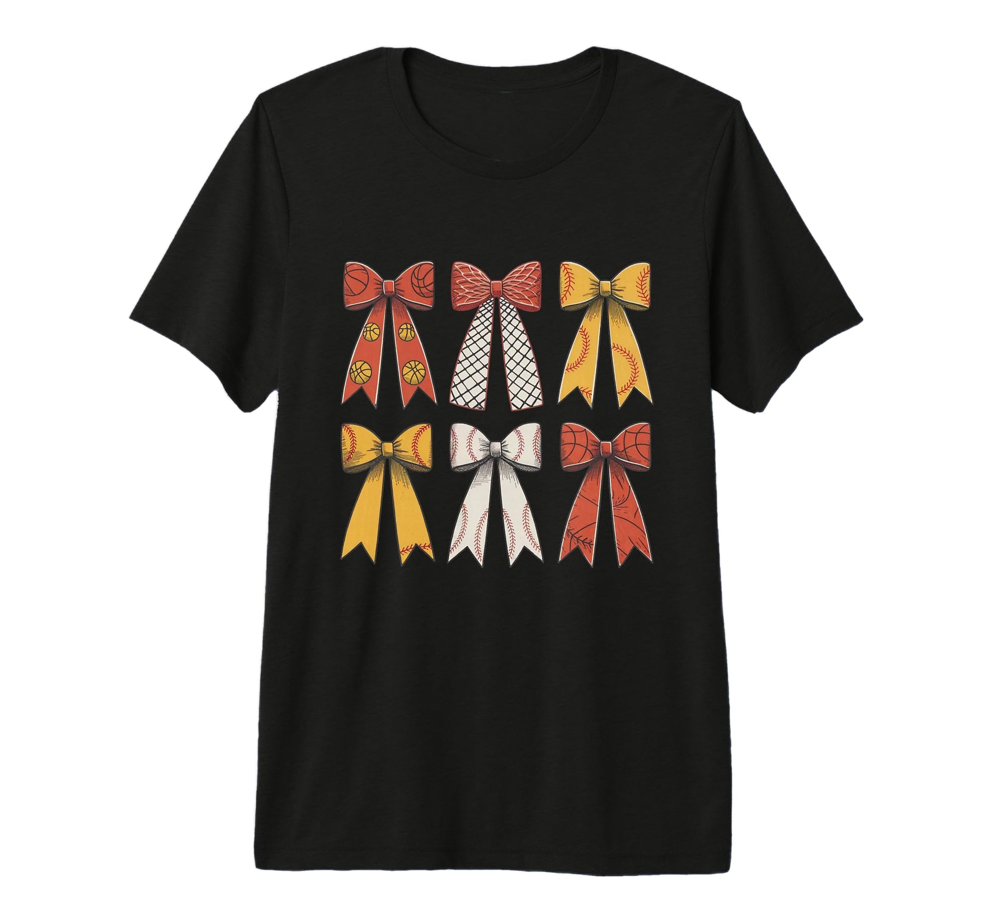 Baseball Coquette Basketball Bow Soccer T-Shirt - Custom Art Print Unisex - T-Shirt, Sweatshirt, Hoodie