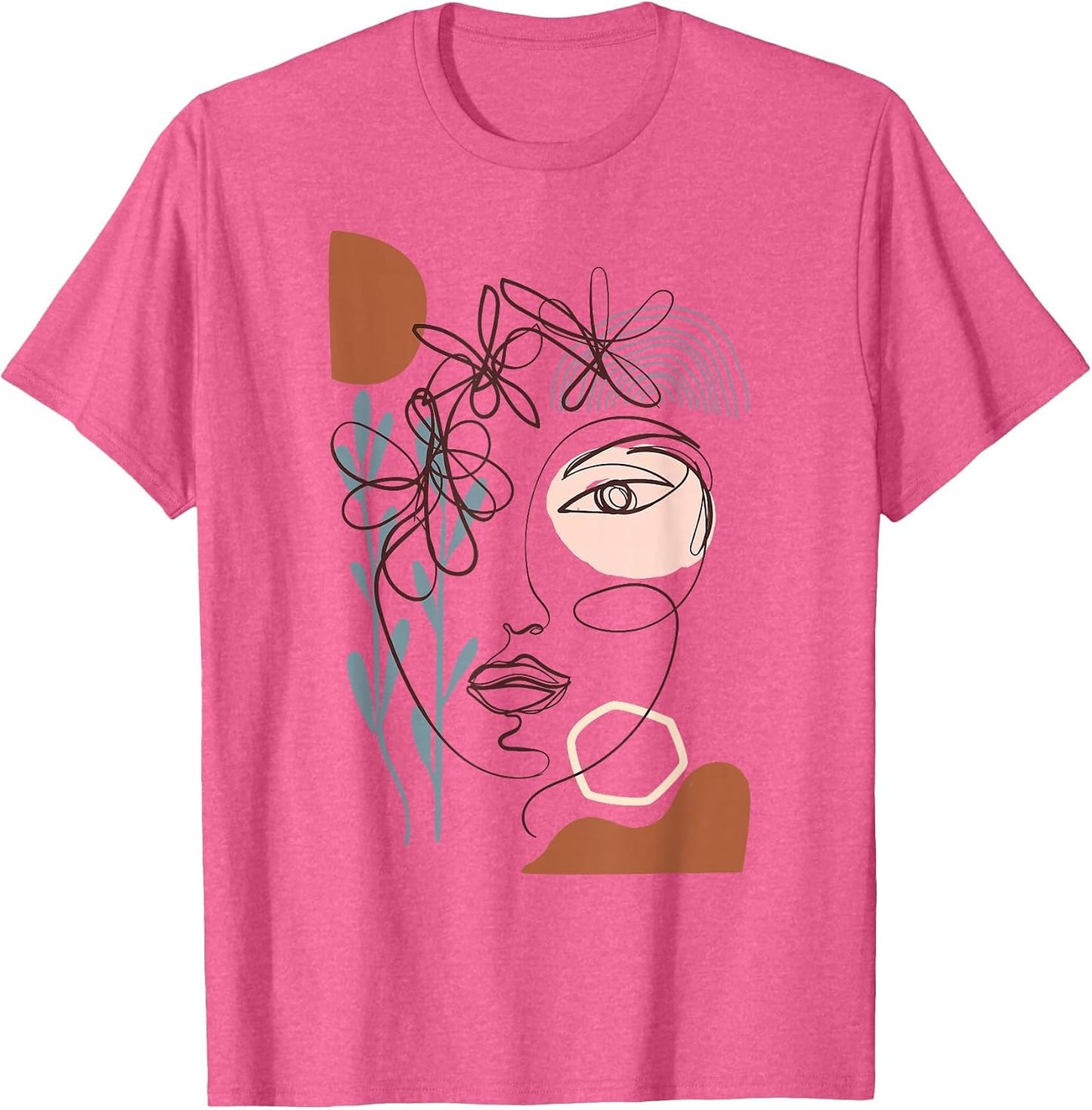 One Line Art Woman Face Minimalist Artist - Adult & Kids T-Shirts, Sweatshirts & Hoodies apparel design preview 1
