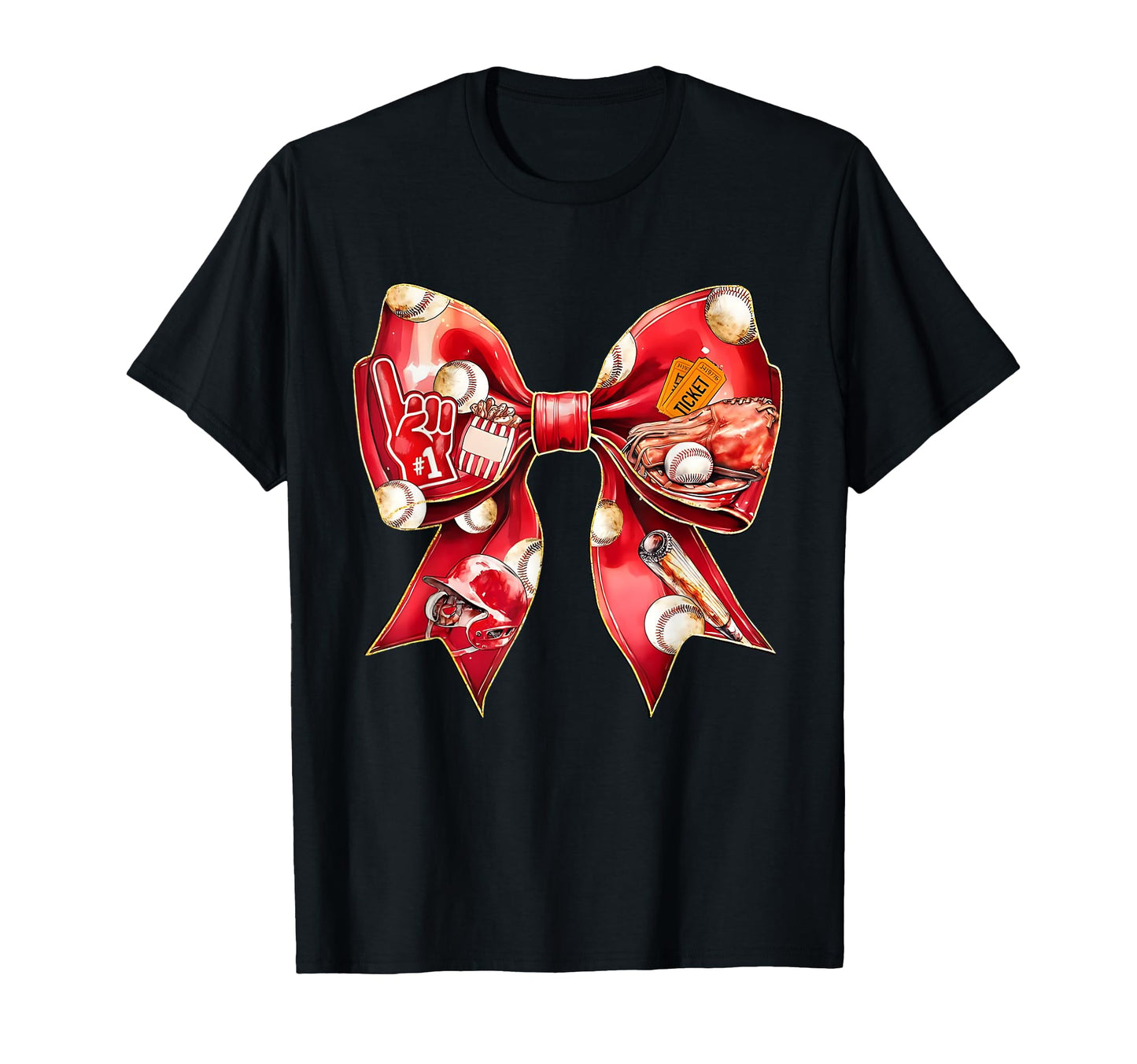Baseball Mom Coquette Bow Mothers T-Shirt - Streetwear Style for Adults - T-Shirt, Sweatshirt, Hoodie