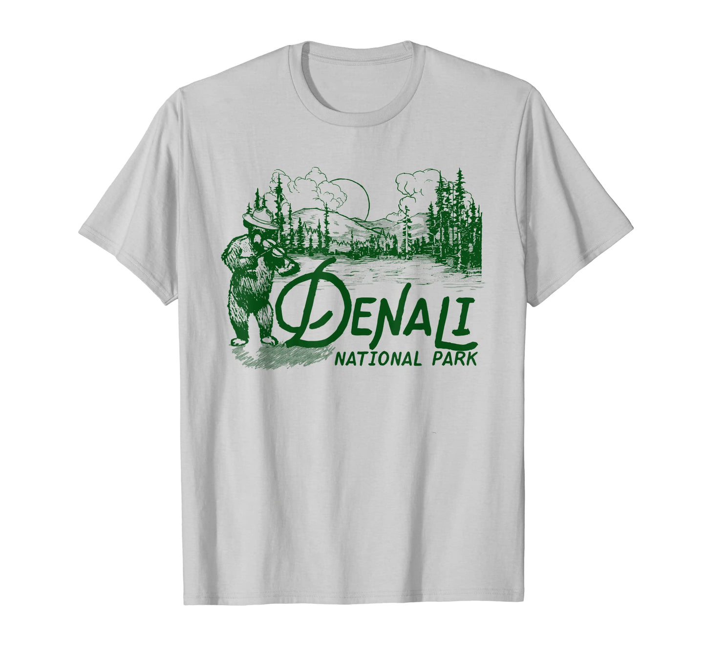Denali National Park Alaska Fiddle T-Shirt - Novelty Apparel for Adults - T-Shirt, Sweatshirt, Hoodie