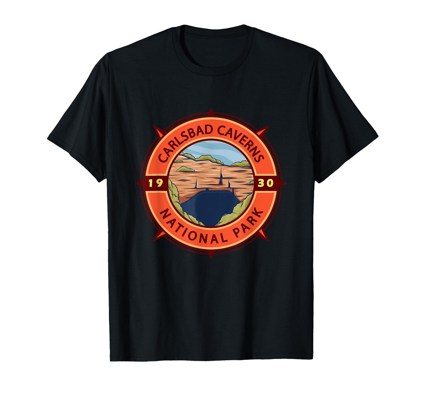 Carlsbad Caverns National Park Compass T-Shirt - Trendy Graphic Men Women - T-Shirt, Sweatshirt, Hoodie
