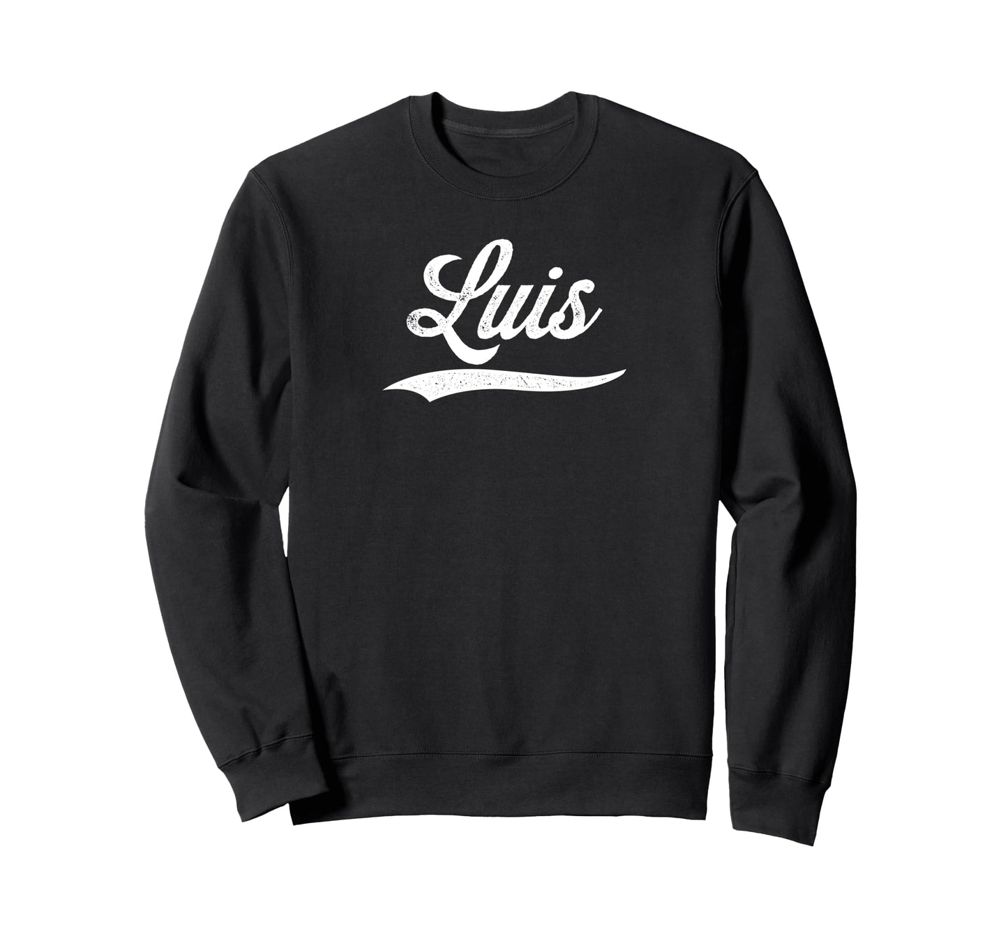 Distressed Script Carlos Luis Sweatshirt - Trendy Graphic for Adults - T-Shirt, Sweatshirt, Hoodie