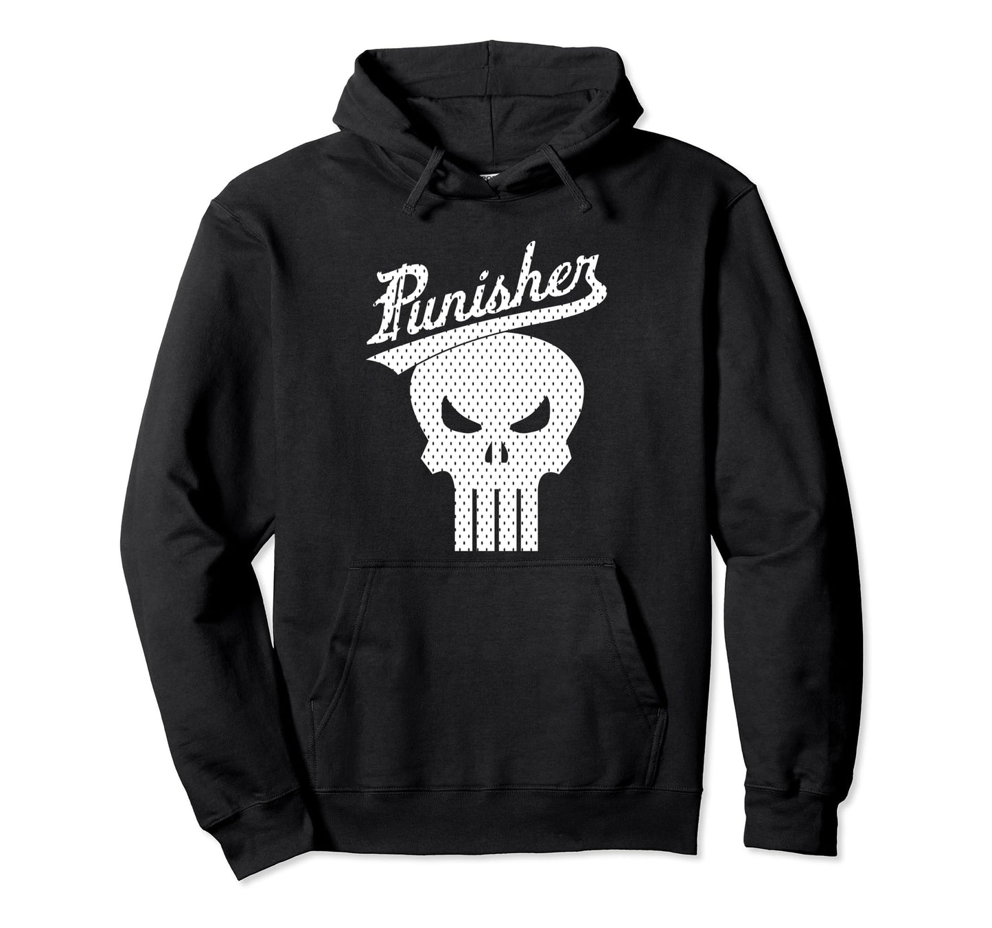 Marvel Punisher Baseball Mesh Skull Hoodie - Graphic Print for Adults - T-Shirt, Sweatshirt, Hoodie