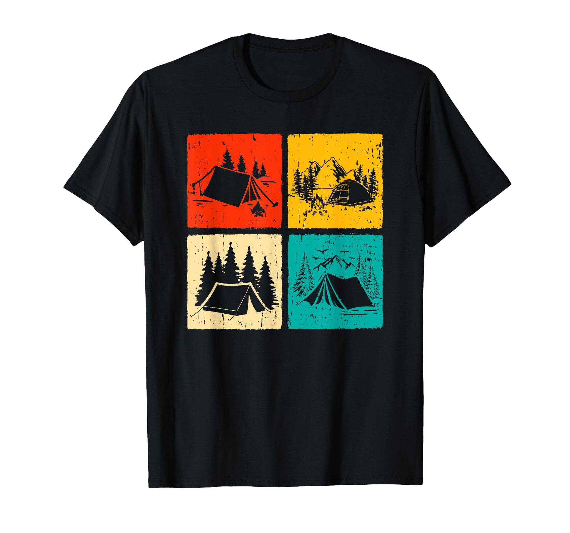 Camping Silhouette Outdoors National T-Shirt - Unique Graphic for Adults - T-Shirt, Sweatshirt, Hoodie