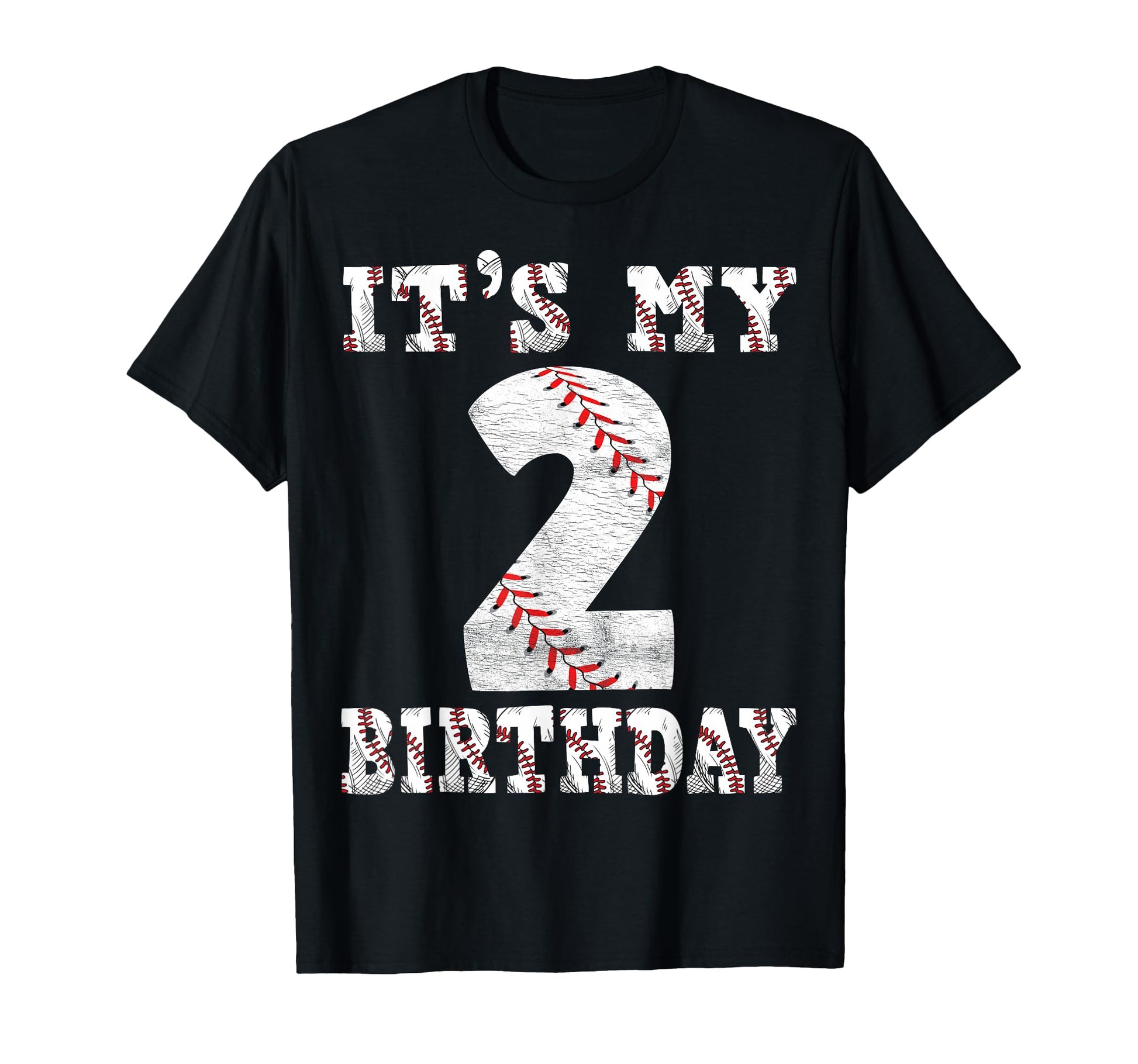 Baseball Its My 2Nd Birthday Two Year T-Shirt - Graphic Print for Adults - T-Shirt, Sweatshirt, Hoodie